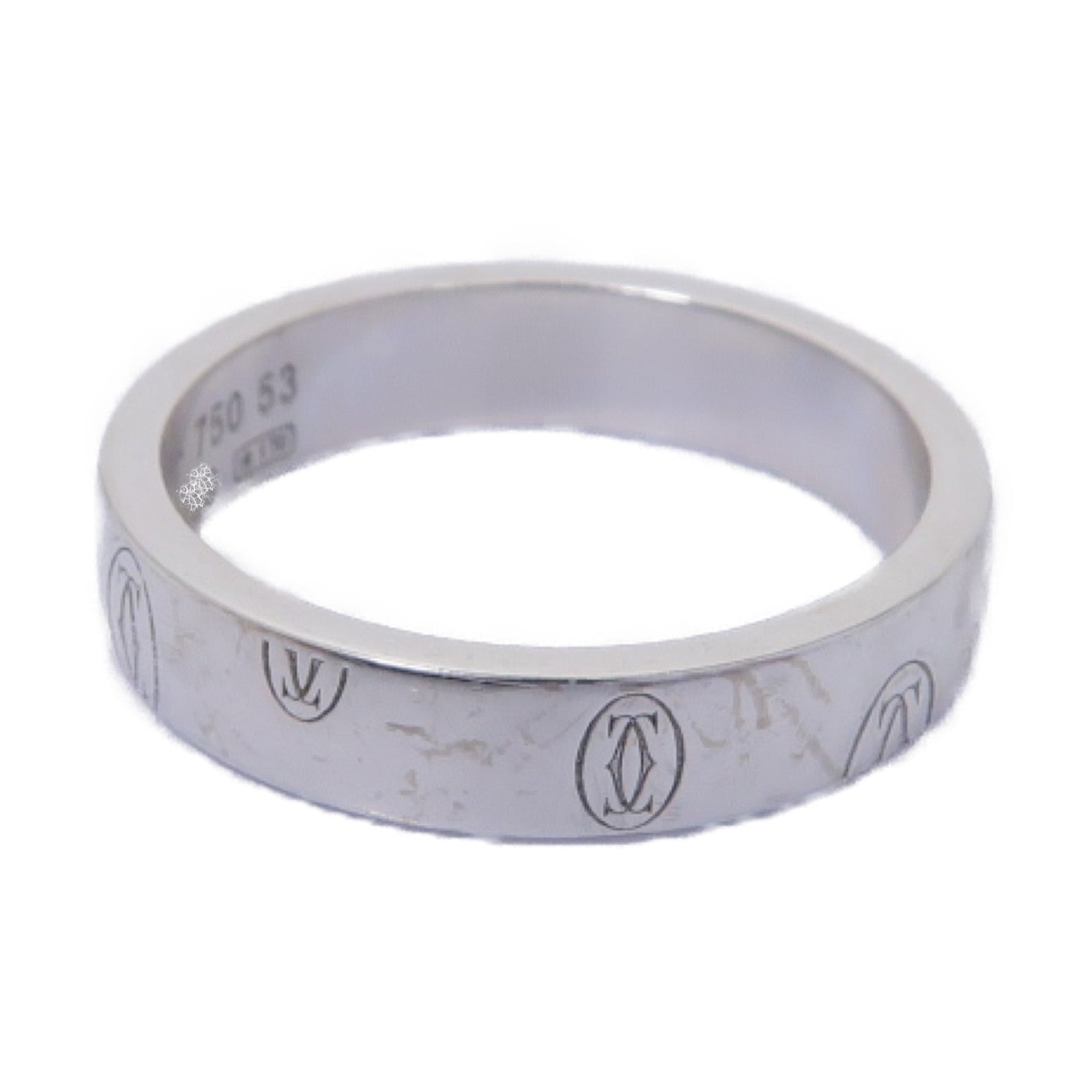 CARTIER 【激減優惠】18K白金Happy Birthday戒指US#6.25/Cartier#53