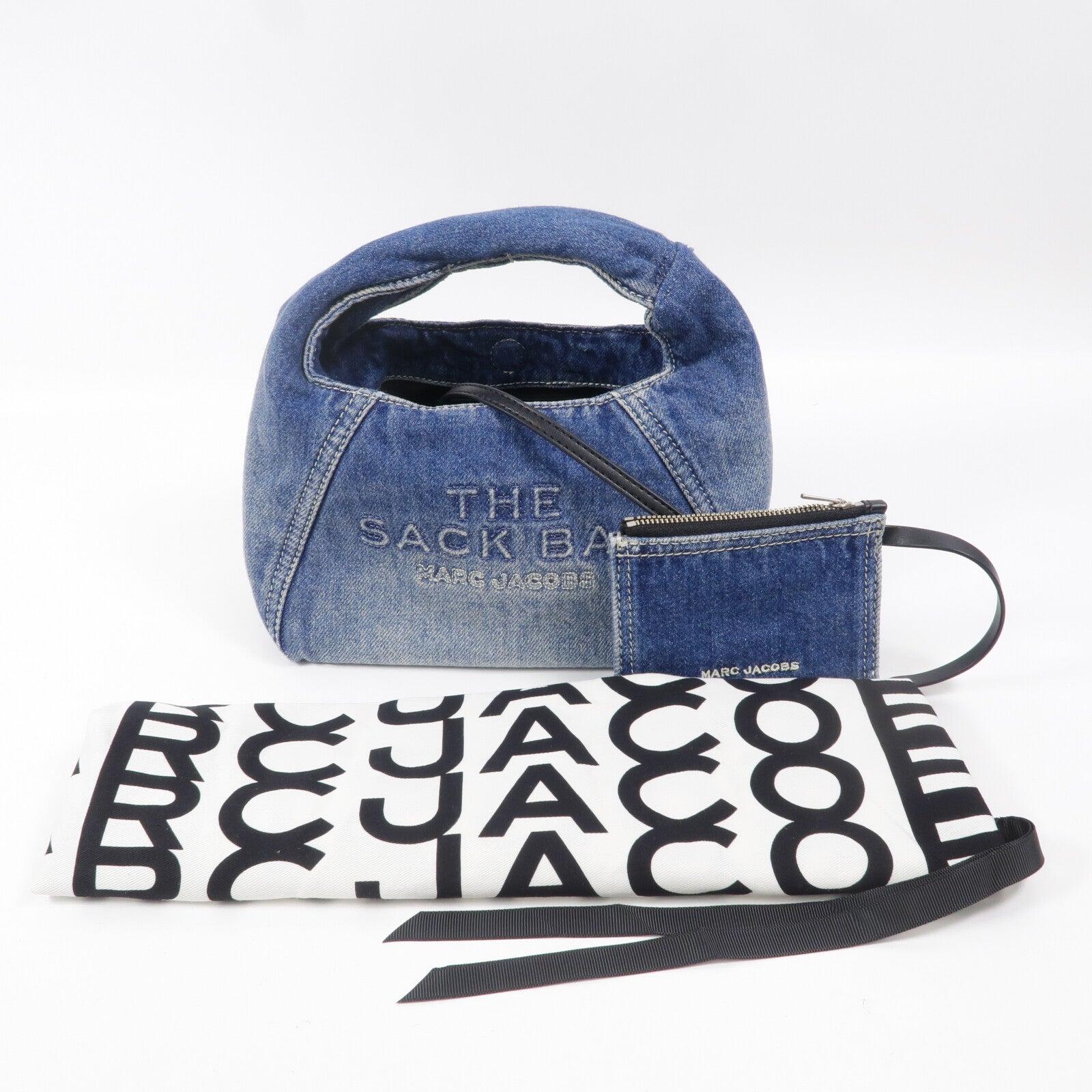 MARC JACOBS 牛仔布The Sack Bag手挽肩背兩用袋