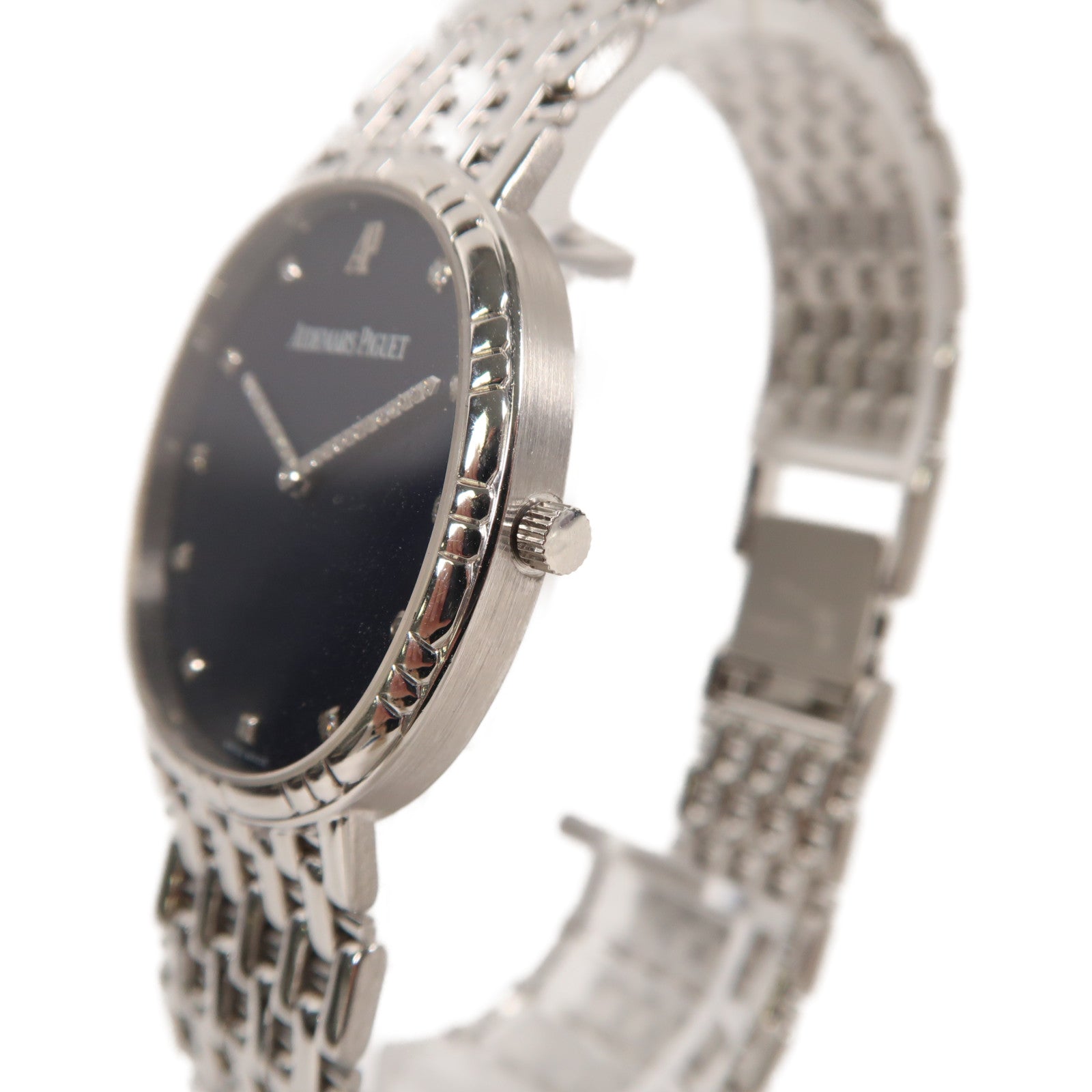 AUDEMARS PIGUET 【清倉大減價】Diamond Watch 18K白金/鑽石手錶手動機芯黑色