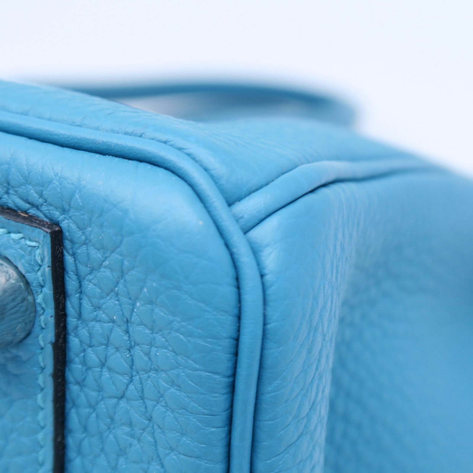 HERMES 【激減優惠】Togo皮革Birkin 25銀扣手挽袋土耳其亮藍