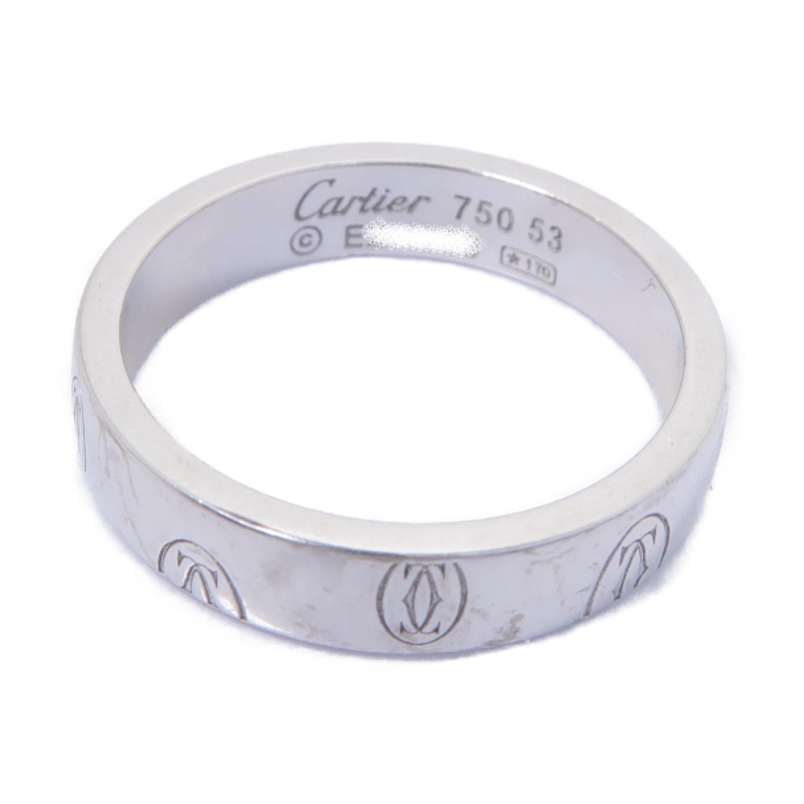 CARTIER 【激減優惠】18K白金Happy Birthday戒指US#6.25/Cartier#53