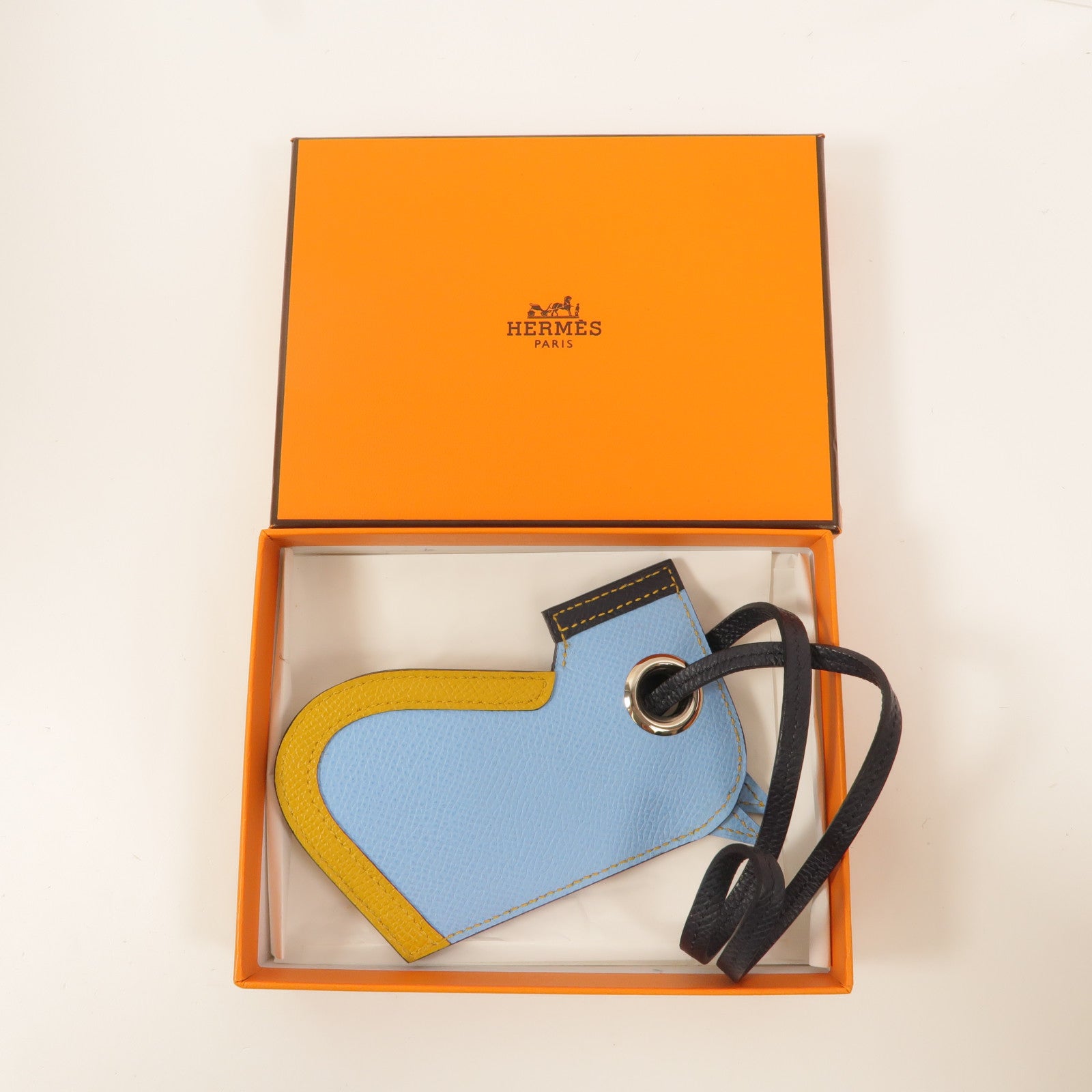 HERMES Epsom皮革Camail Key Ring Charm掛飾
