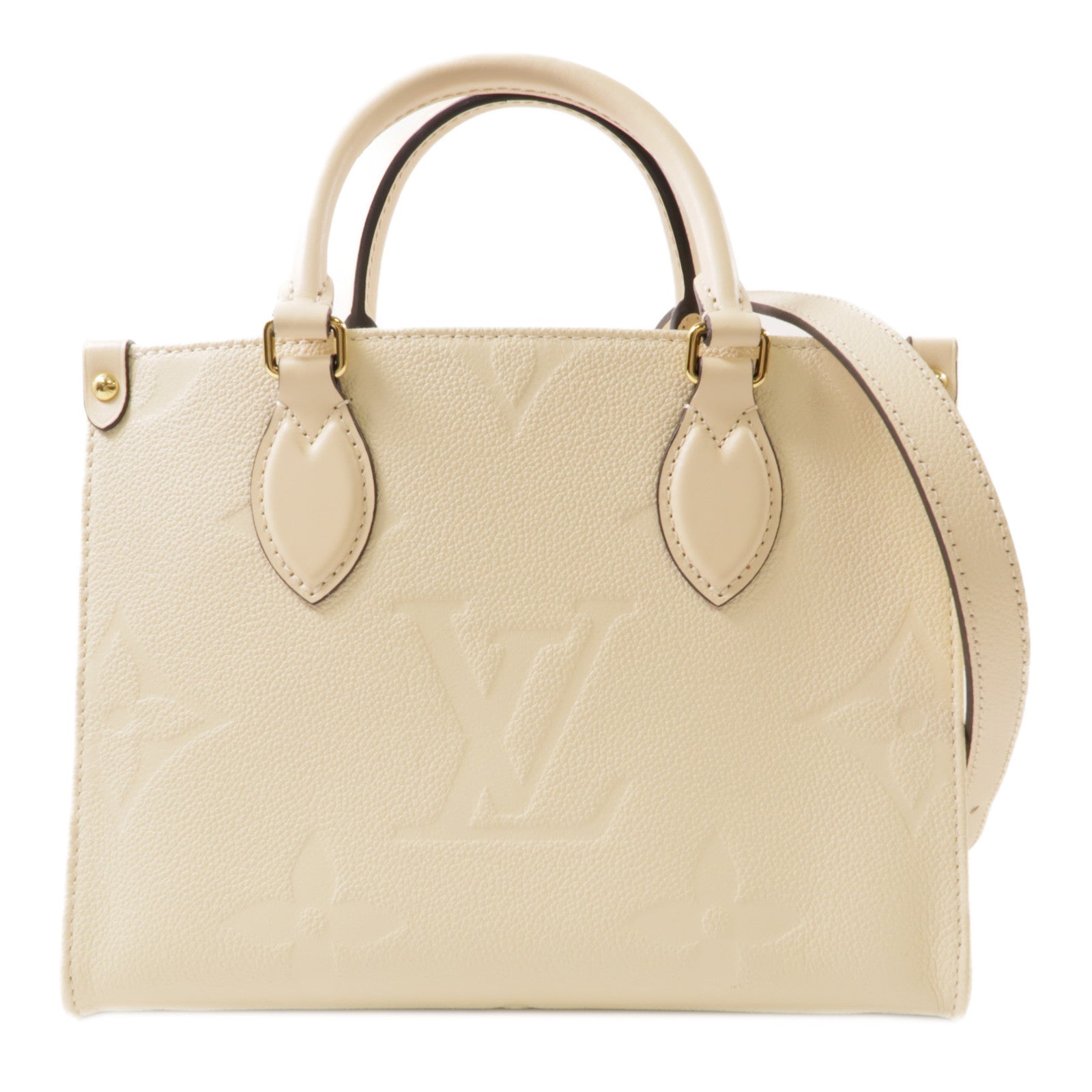 LOUIS VUITTON Monogram Empreinte On The Go金扣手挽肩背兩用袋