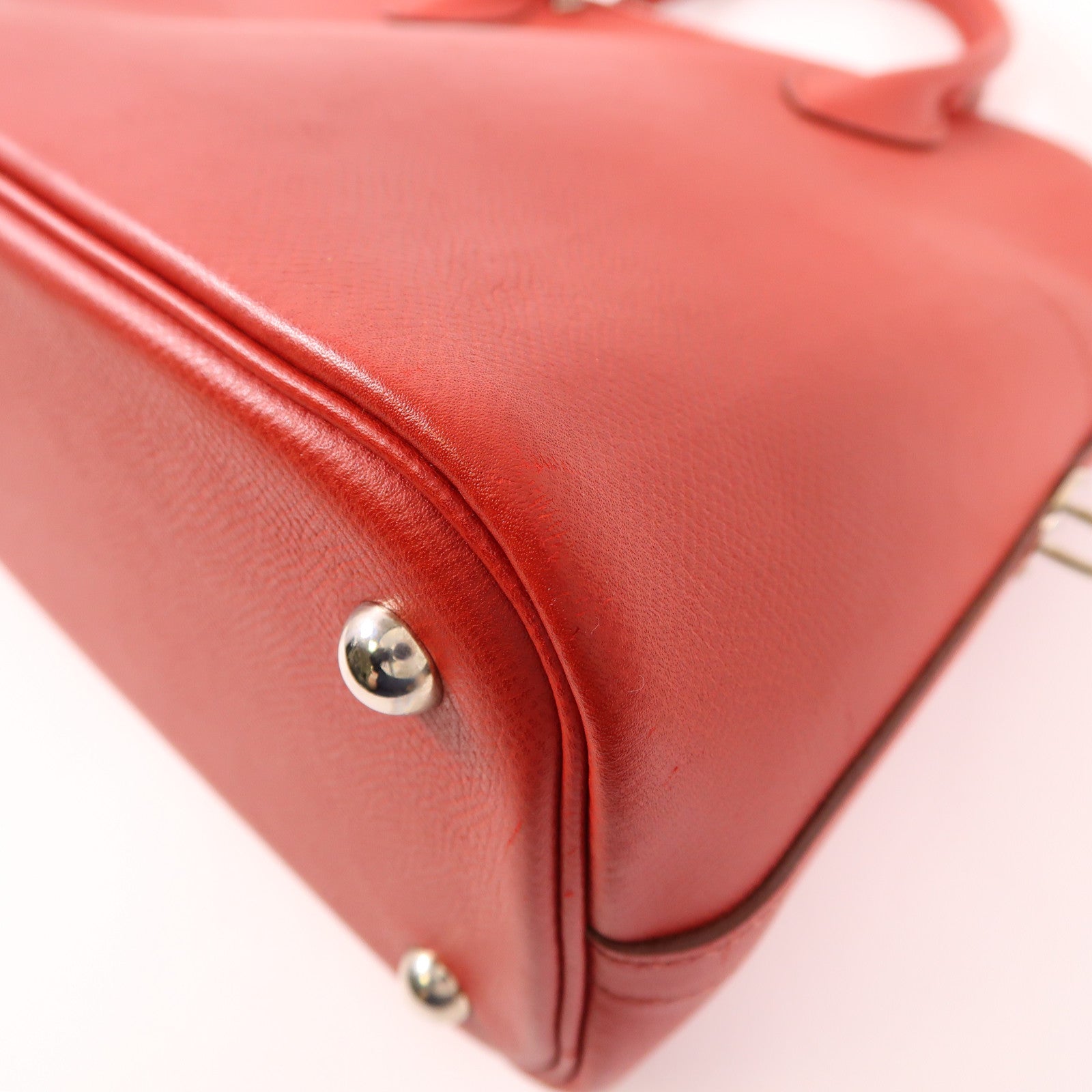 HERMES Epsom皮革Bolide 31銀扣手挽袋Q5 Rouge Casaque
