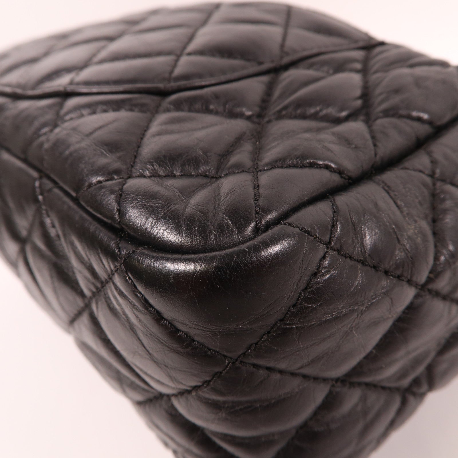 CHANEL 牛皮皮革2.55 Shoulder Bag金扣鏈帶肩背袋黑色