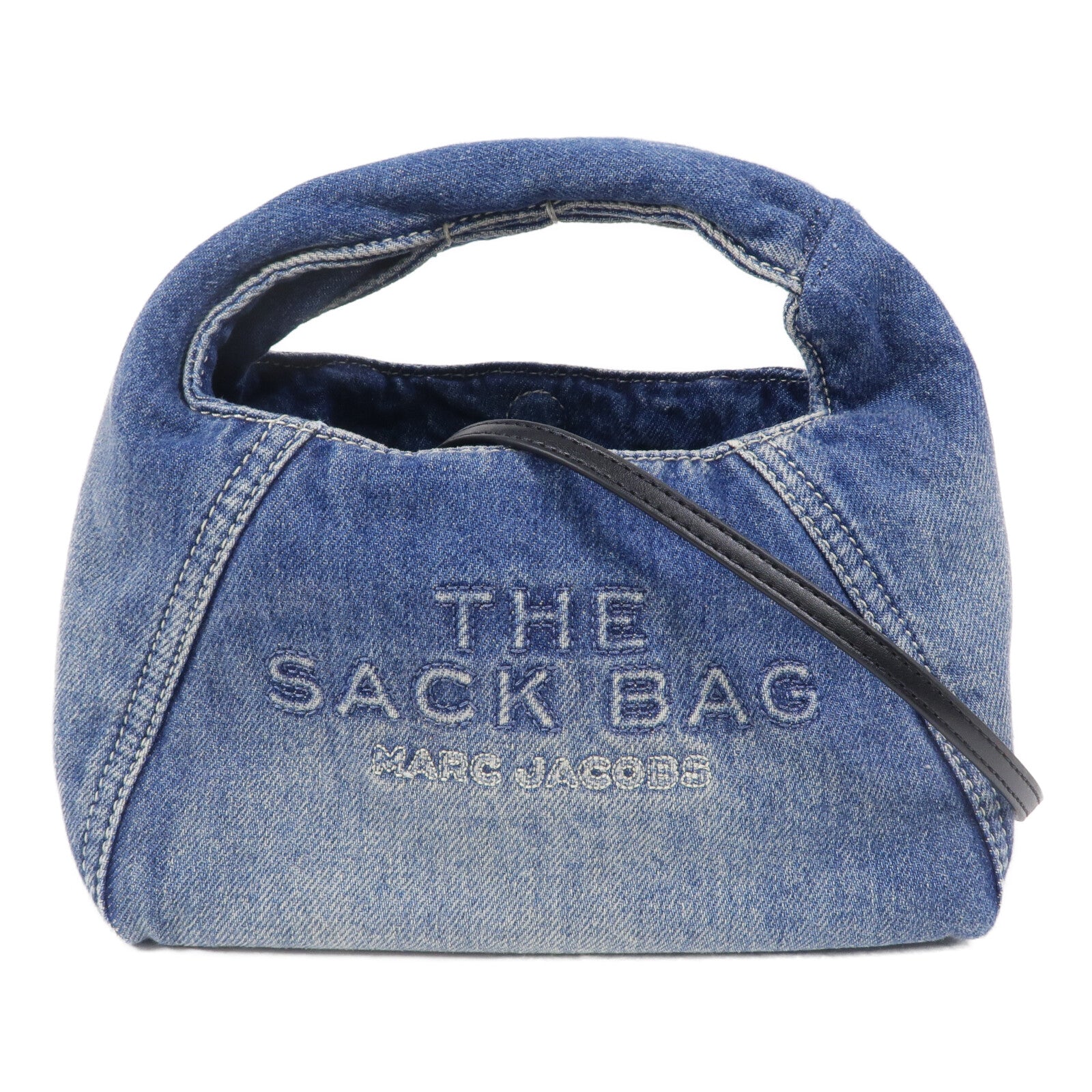 MARC JACOBS 牛仔布The Sack Bag手挽肩背兩用袋