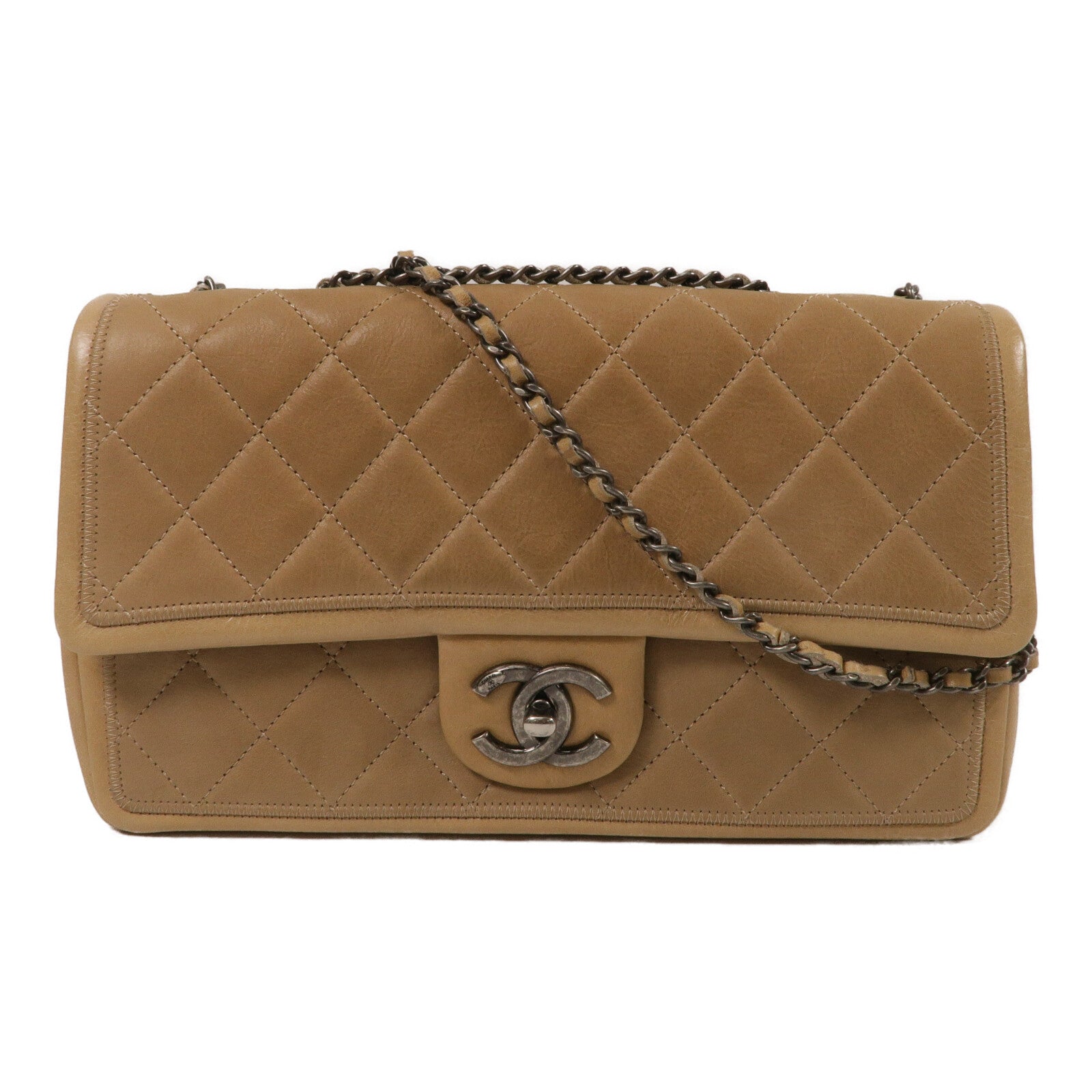 CHANEL 牛皮皮革Chain Shoulder Bag鏈帶肩背袋