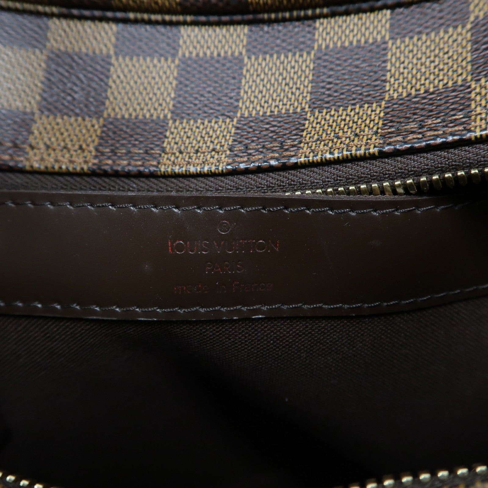 LOUIS VUITTON Damier Ebene Naviglio金扣肩背袋啡色