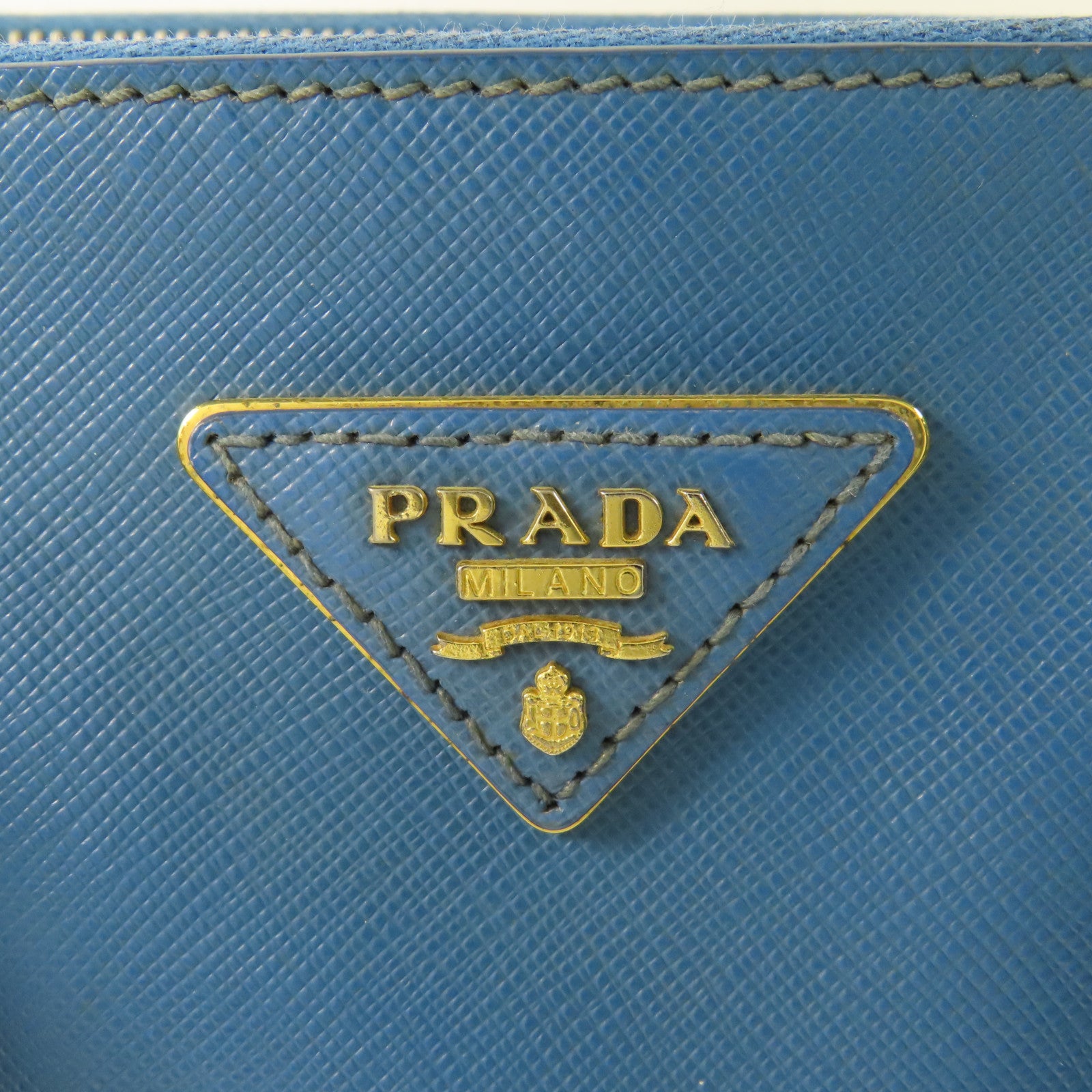 PRADA Galleria 2 Way Shoulder Hand Bag BN2274 Saffiano Leather Blue