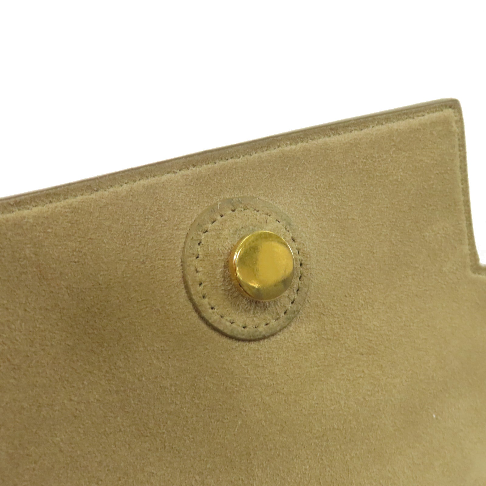 CELINE 牛皮皮革Micro Belt Bag 2Way Shoulder Bag金扣手挽肩背兩用袋杏色