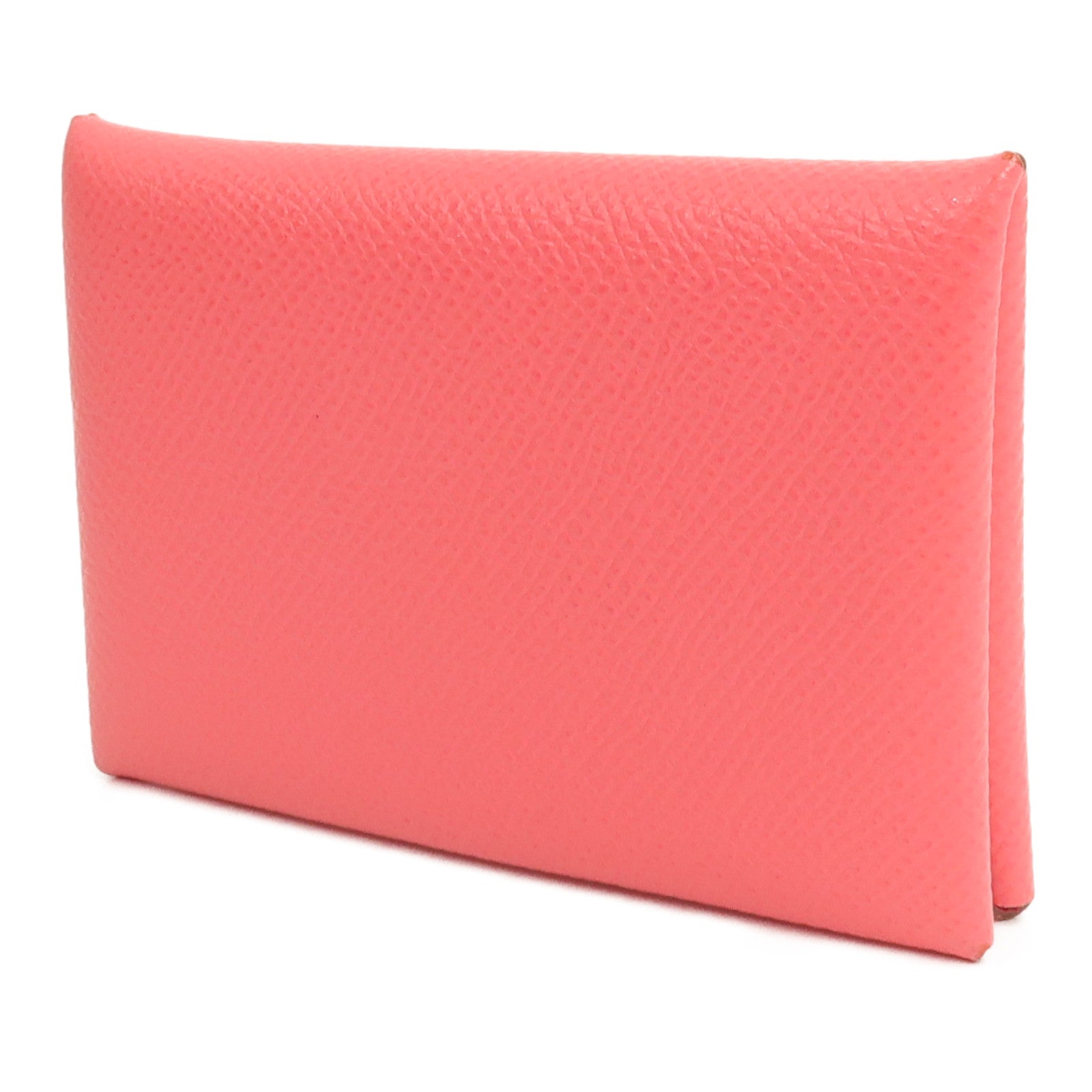 HERMES Epsom皮革Calvi Card Holder卡片套Rose Jaipur