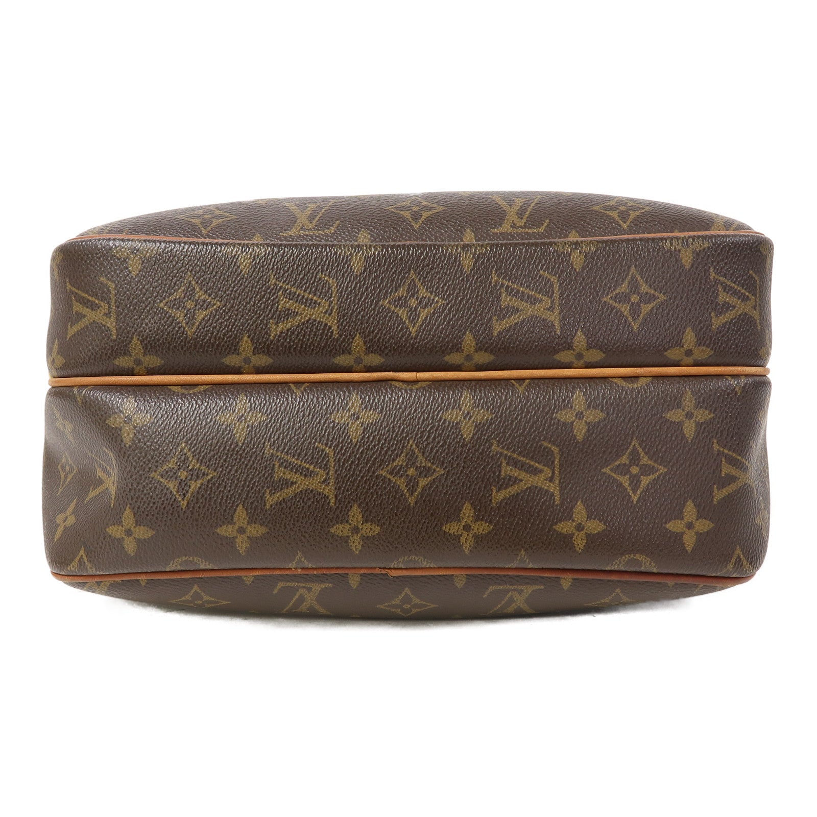 LOUIS VUITTON Monogram Reporter PM金扣肩背袋啡色