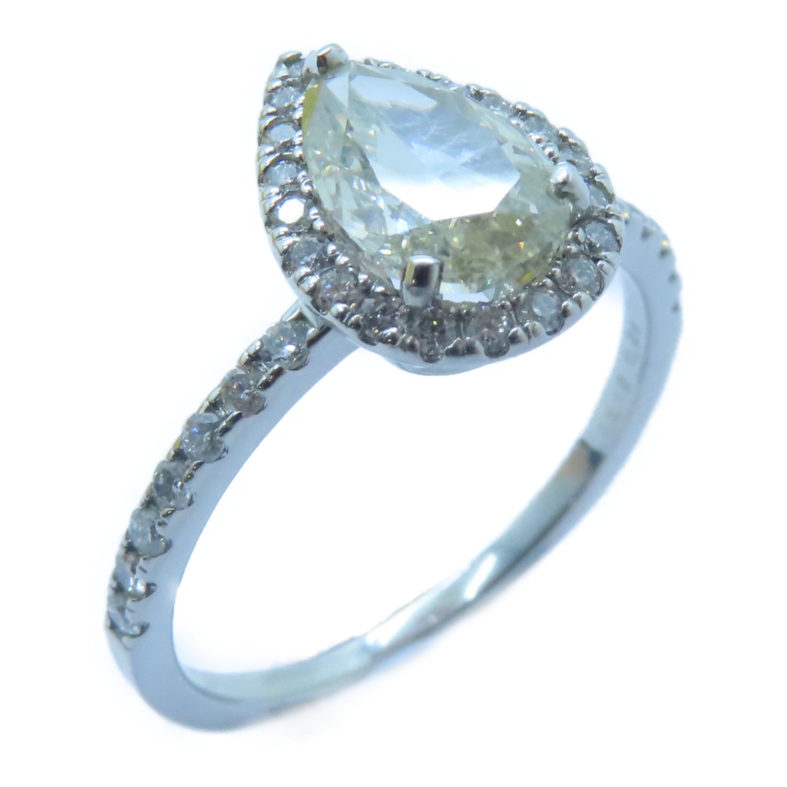 JEWELRY PT950鉑金Diamond Ring 1.012ct/0.26ct鑽石戒指US#6.25