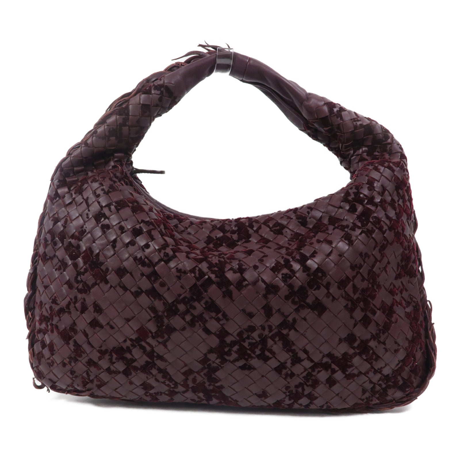 BOTTEGA VENETA 牛皮皮革/天鵝絨Intrecciato Hobo手挽袋