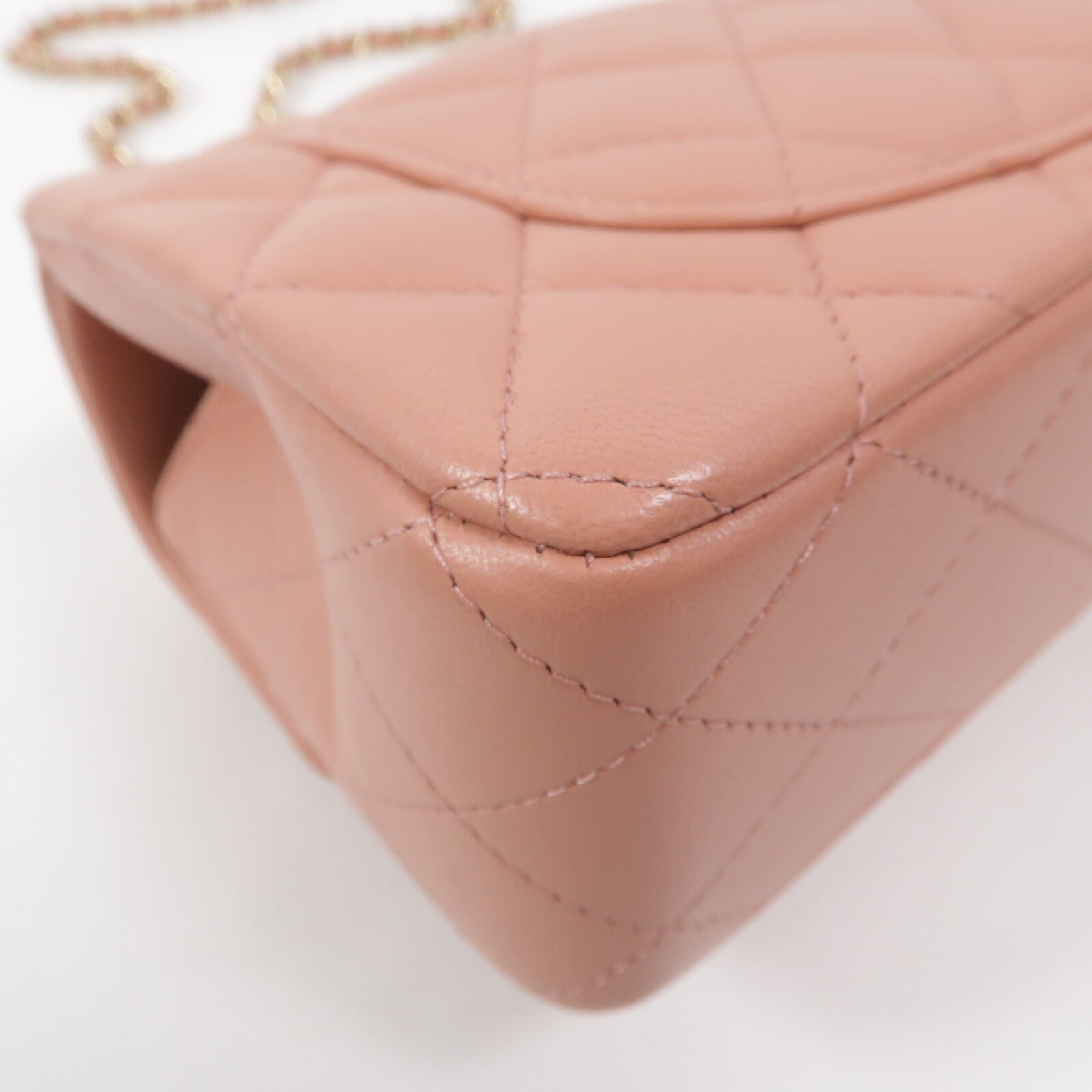 CHANEL 羊皮皮革Mini Flap Bag With Top Handle鏈帶手挽肩背兩用袋