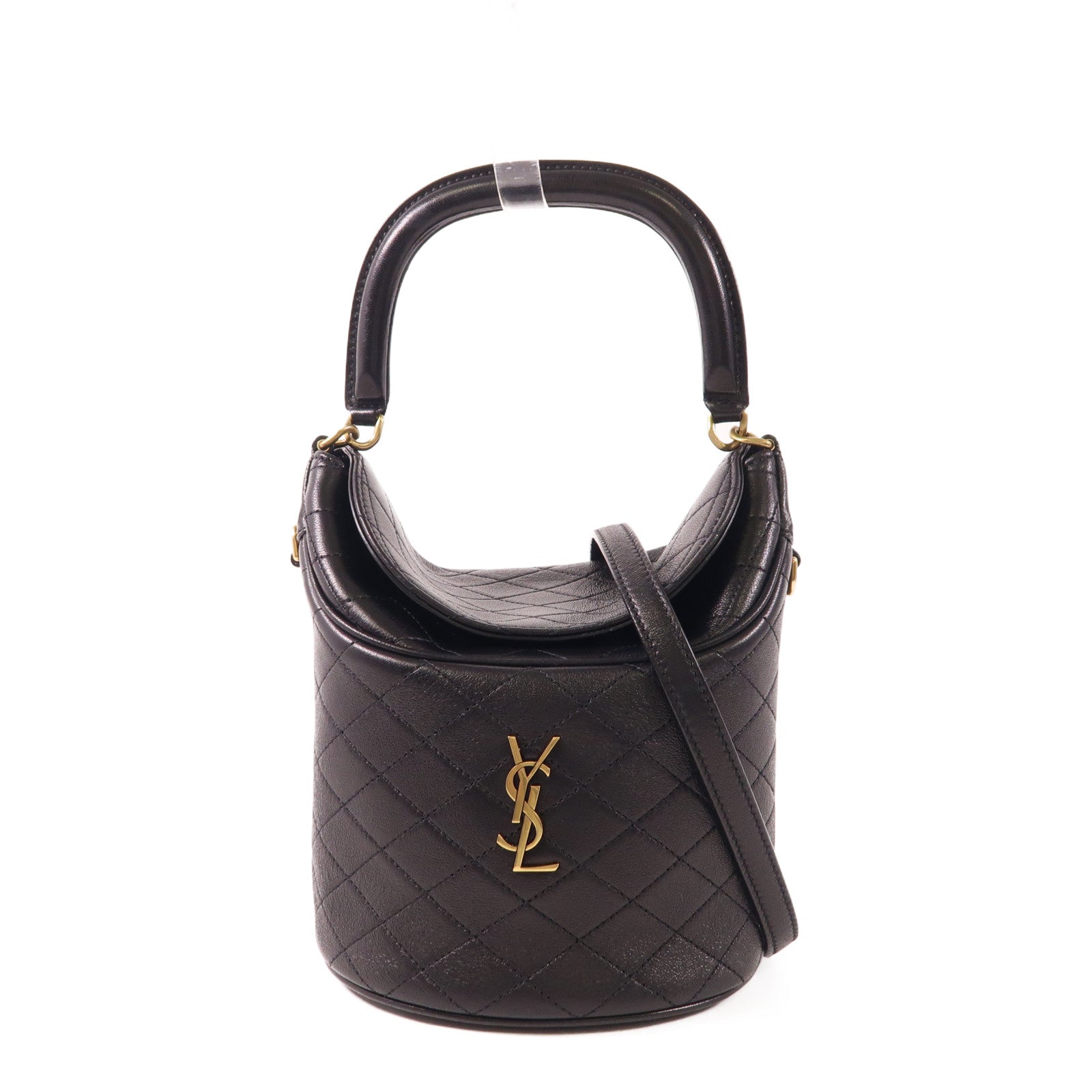 SAINT LAURENT 牛皮皮革GABY Bucket Bag金扣手挽肩背兩用袋