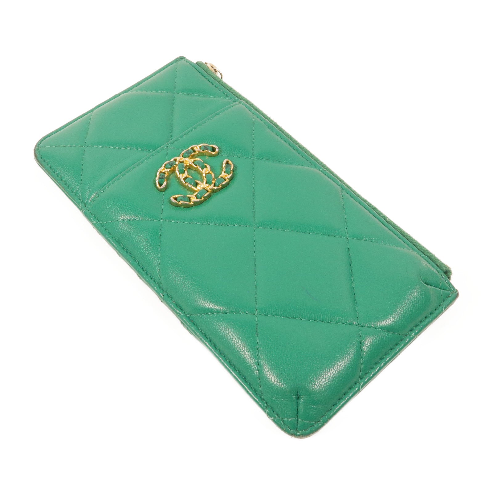 CHANEL 羊皮皮革19 Phone Pouch with Zipper長錢包