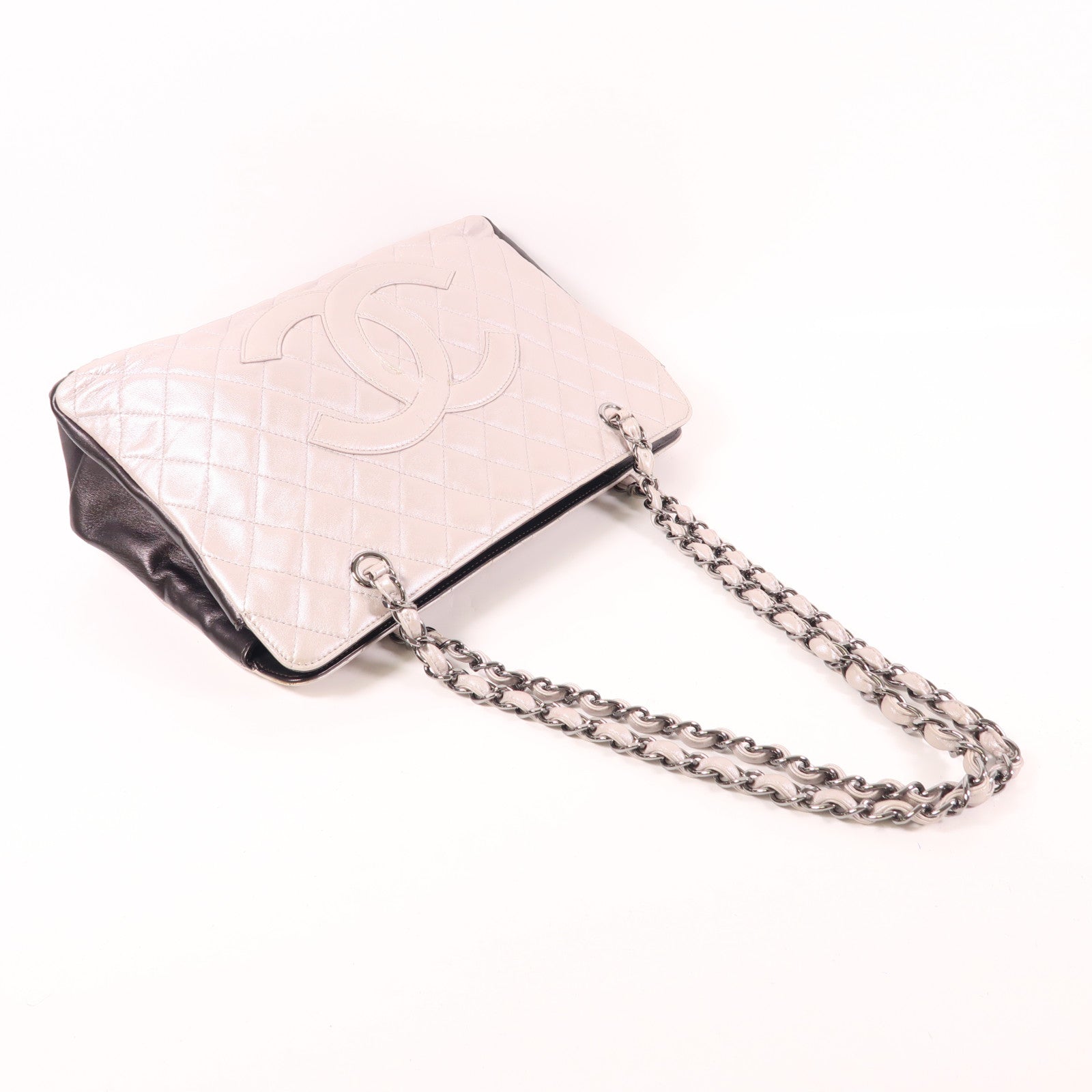 CHANEL 【激減優惠】羊皮皮革Chain Shoulder銀扣鏈帶肩背袋