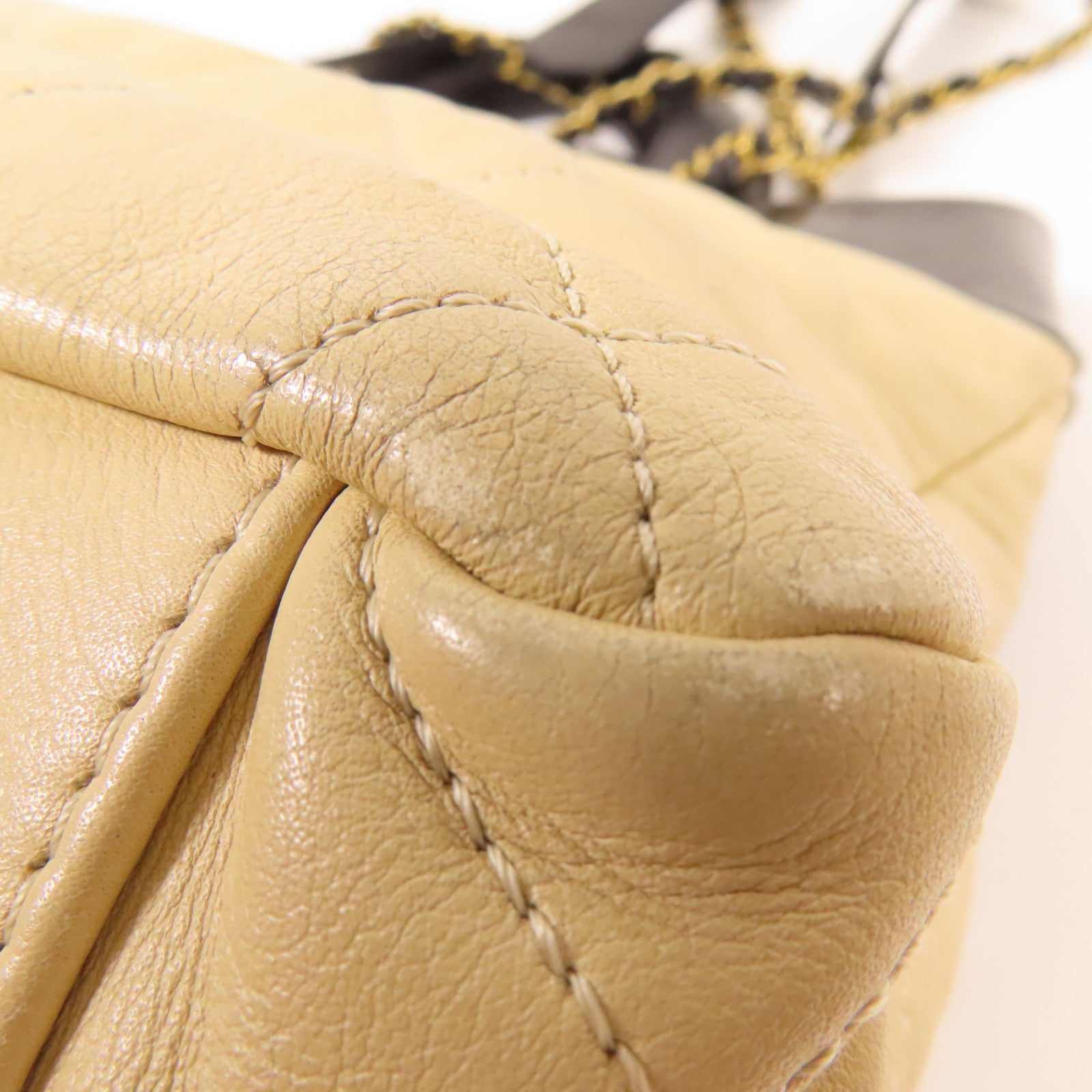 CHANEL 皮革2 Way Shoulder金扣手挽肩背兩用袋