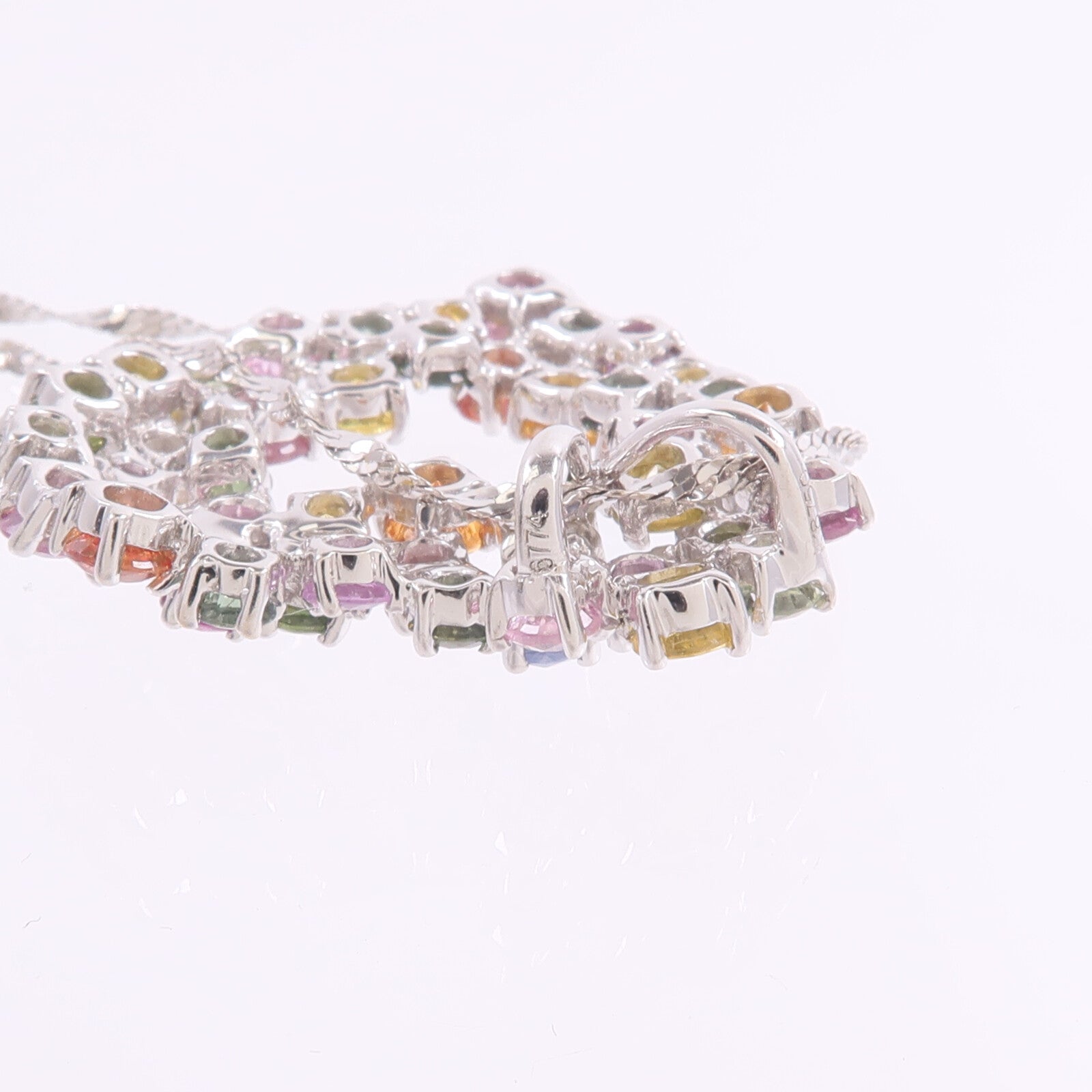 JEWELRY 18K白金Color Stone Necklace彩色寶石項鍊