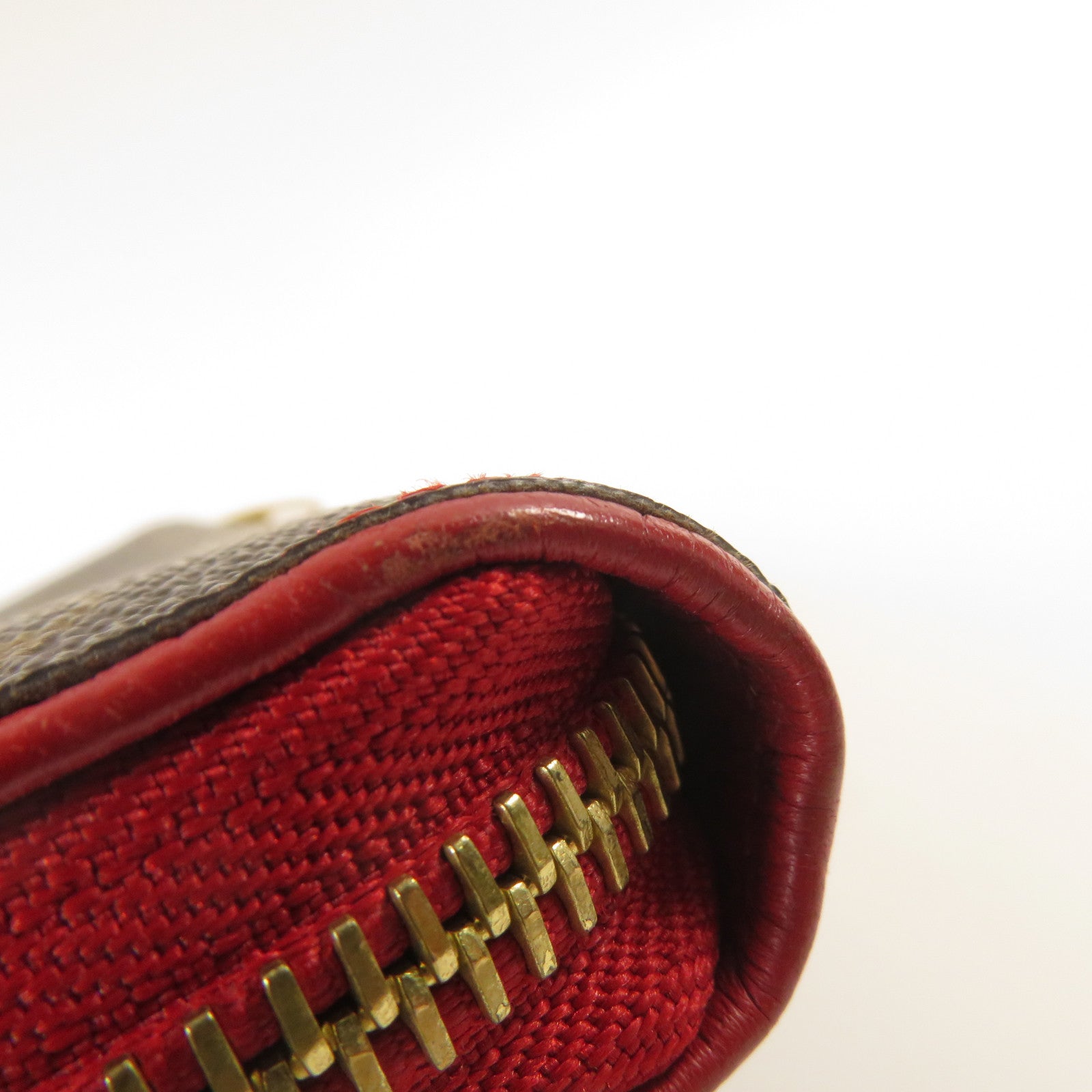 LOUIS VUITTON 【激減優惠】Monogram Zippy Wallet Retiro金扣長錢包紅色/啡色
