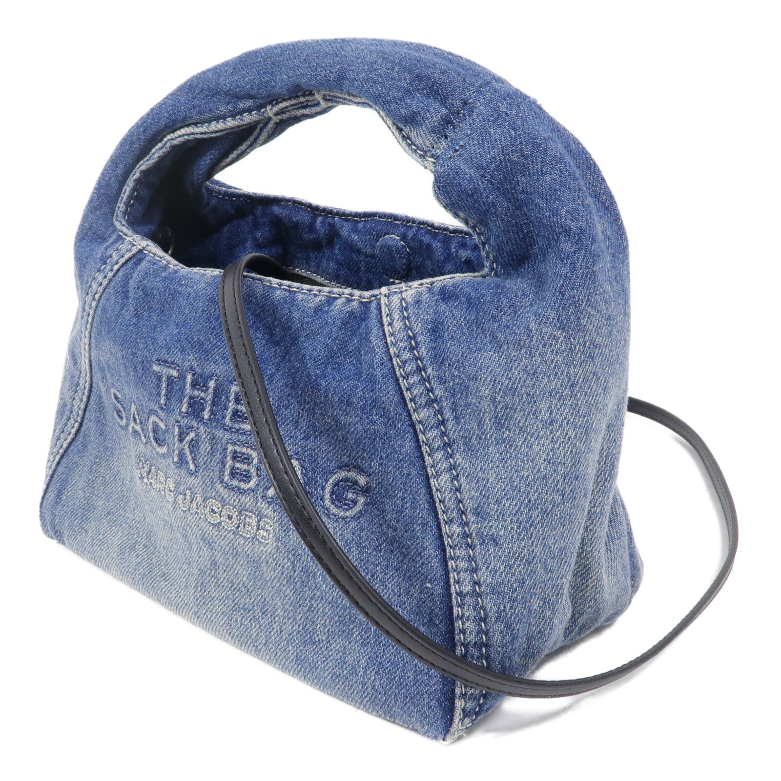 MARC JACOBS 牛仔布The Sack Bag手挽肩背兩用袋