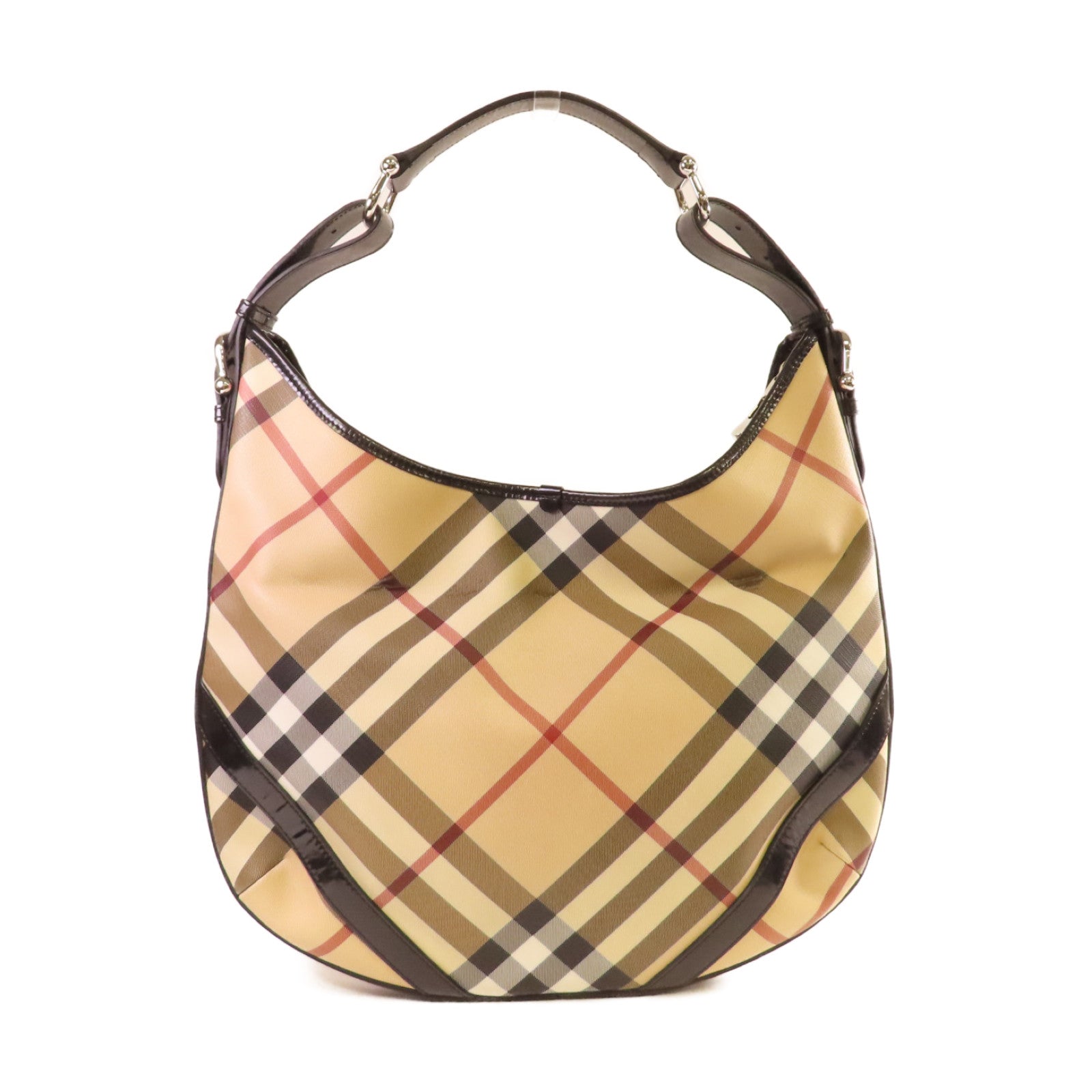 BURBERRY 【激減優惠】塗層帆布Shoulder Bag肩背袋米色/啡色/黑色