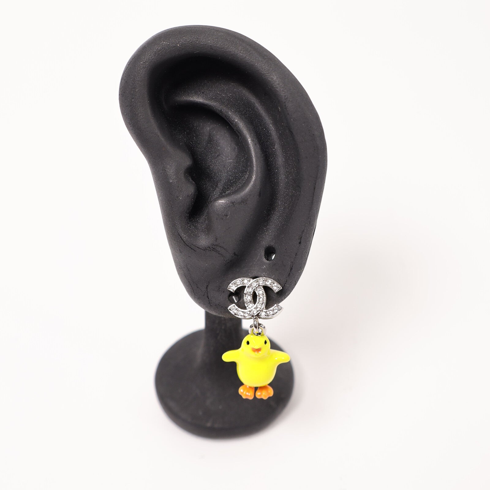 CHANEL 金屬/樹脂/水鑽Earring耳環