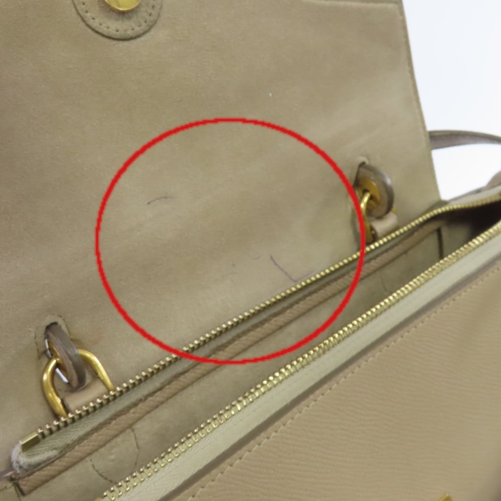 CELINE 牛皮皮革Micro Belt Bag 2Way Shoulder Bag金扣手挽肩背兩用袋杏色