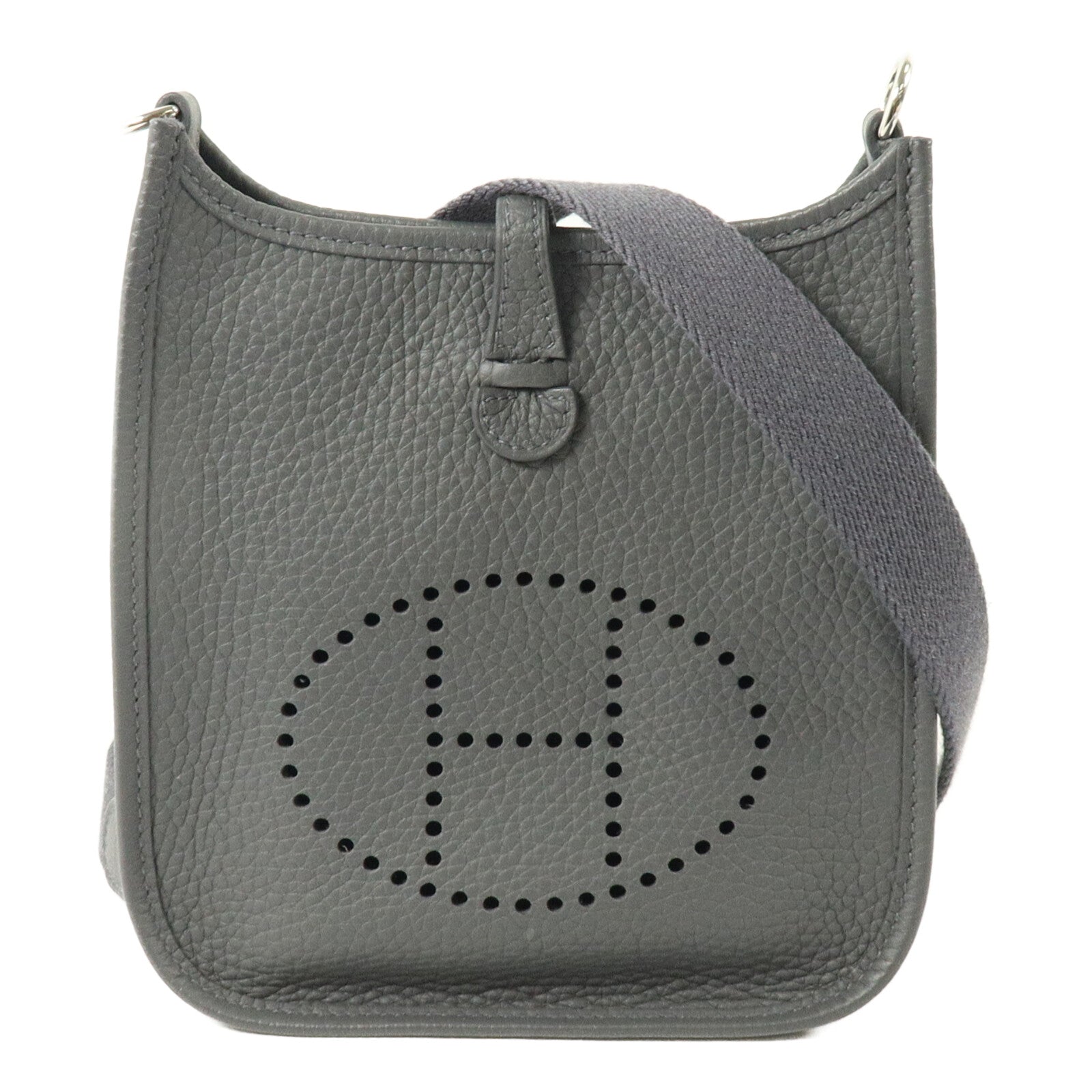 HERMES Clemence皮革Evelyne TPM肩背袋Gris Misty