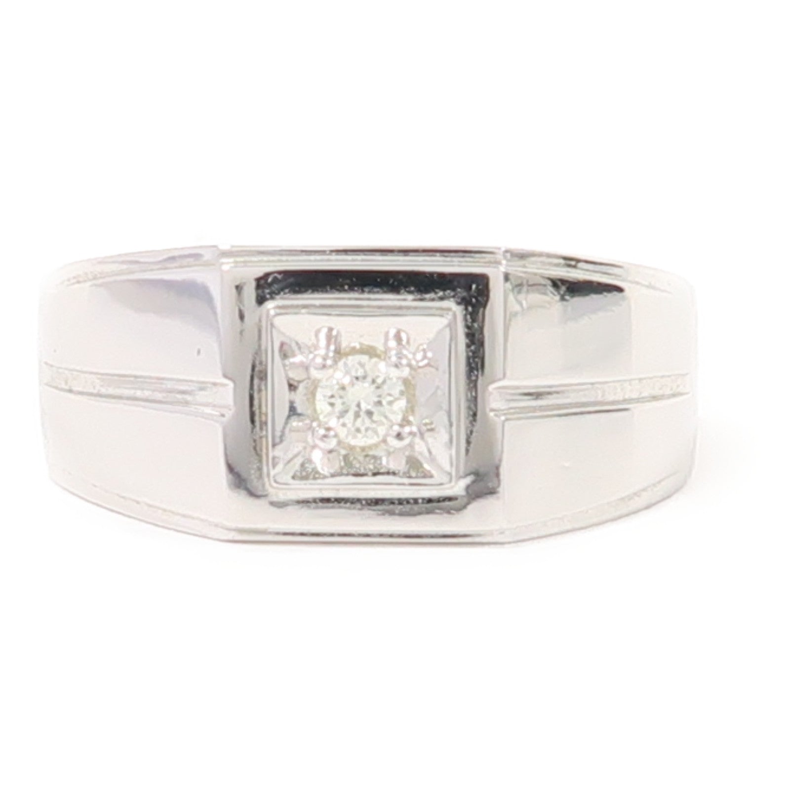 JEWELRY 【激減優惠】18K白金Diamond Ring戒指US#9.5