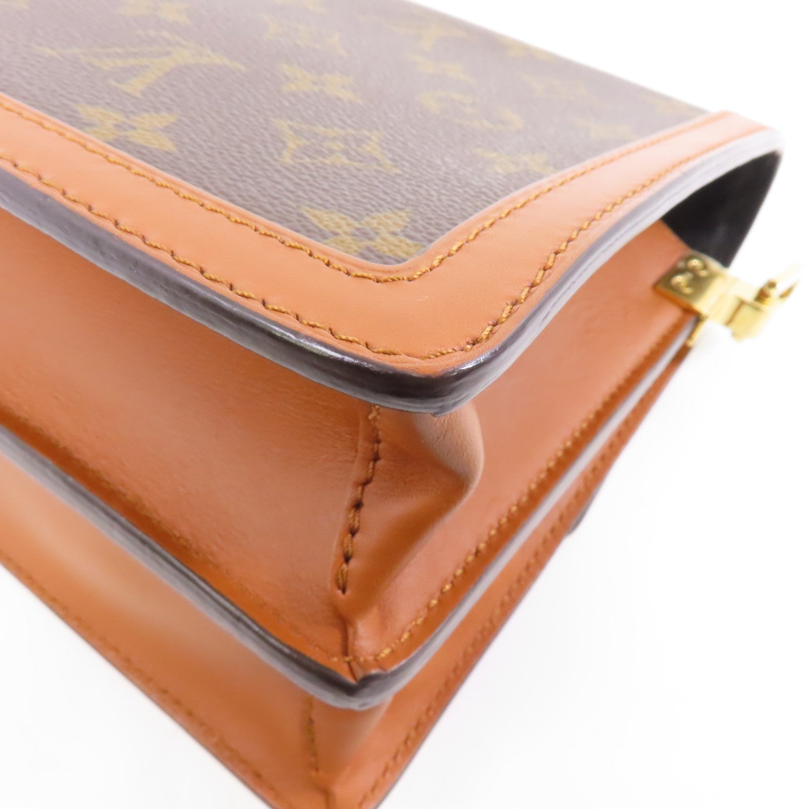 LOUIS VUITTON 【激減優惠】Monogram/Monogram Reverse Dauphine MM金扣手挽肩背兩用袋啡色