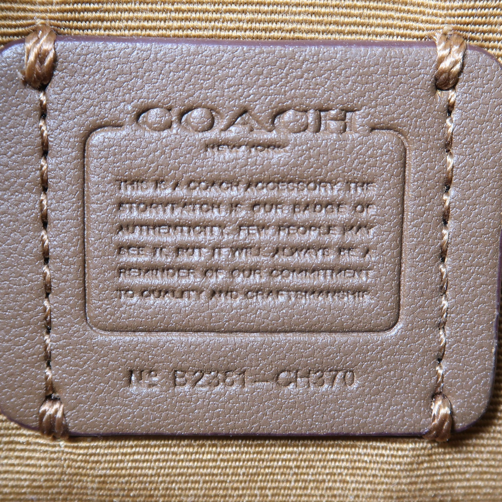 COACH 帆布Mini Rowan金扣手挽肩背兩用袋藍色