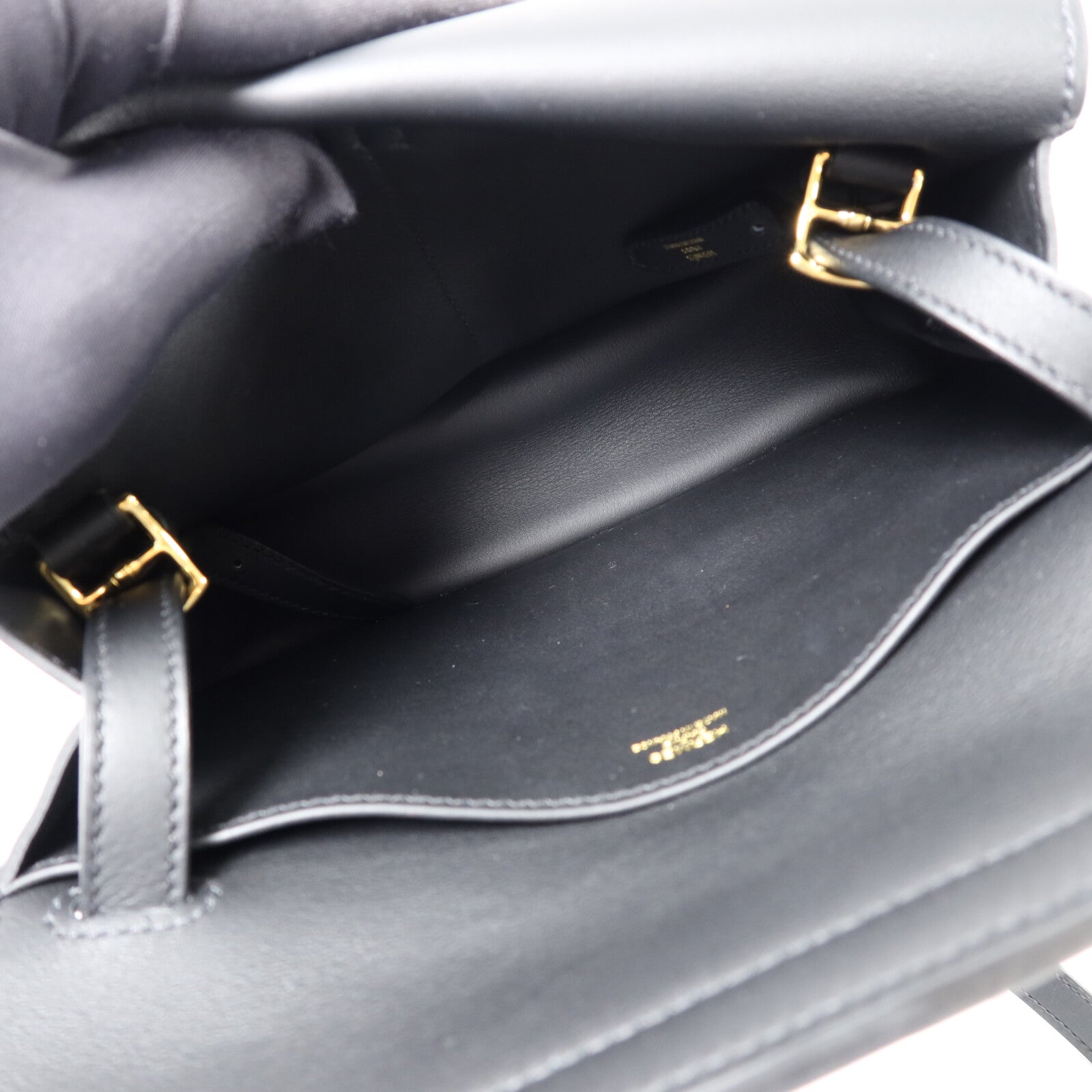HERMES Swift皮革Mini Halzan手挽肩背兩用袋Noir