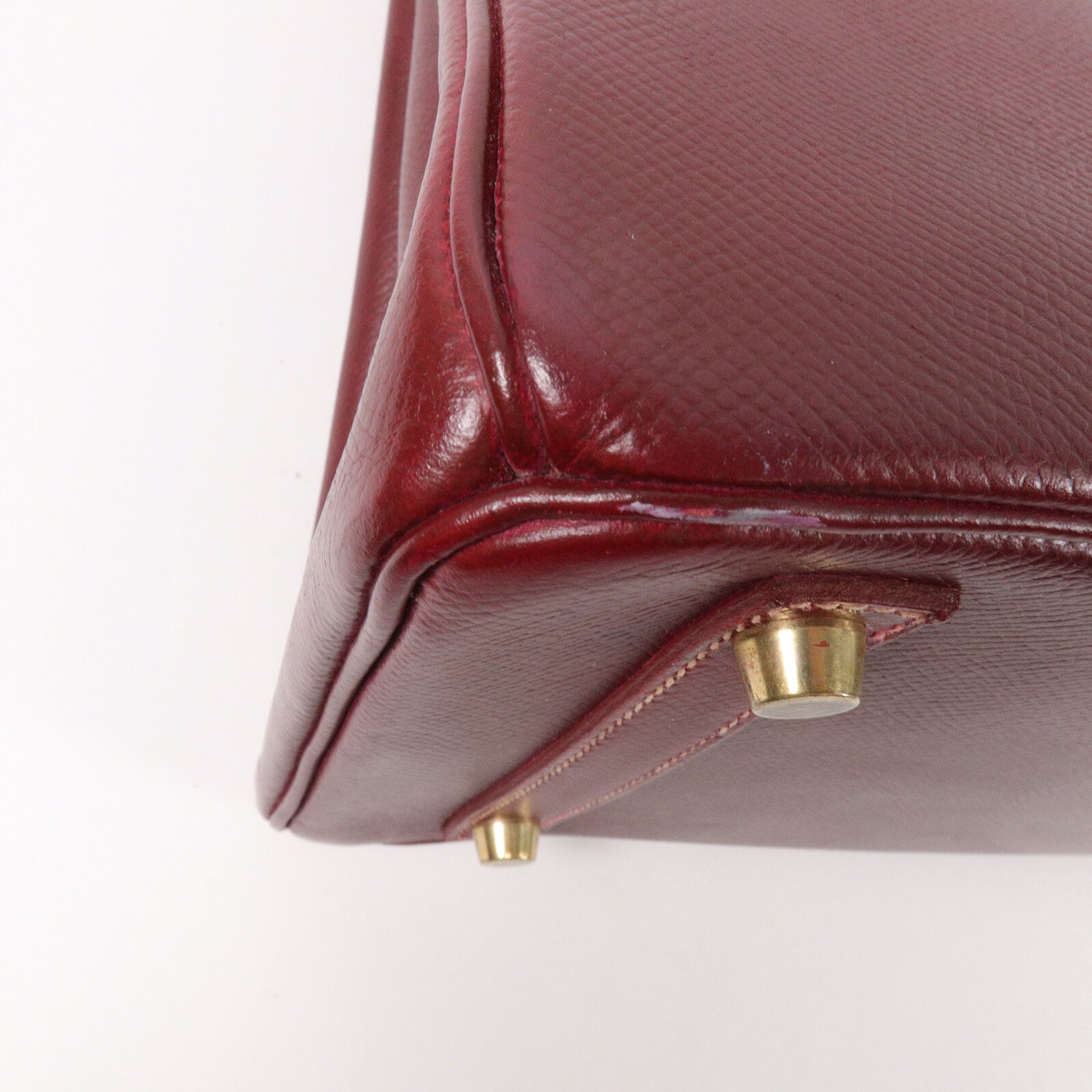 HERMES Epsom皮革Birkin 30手挽袋Rouge H