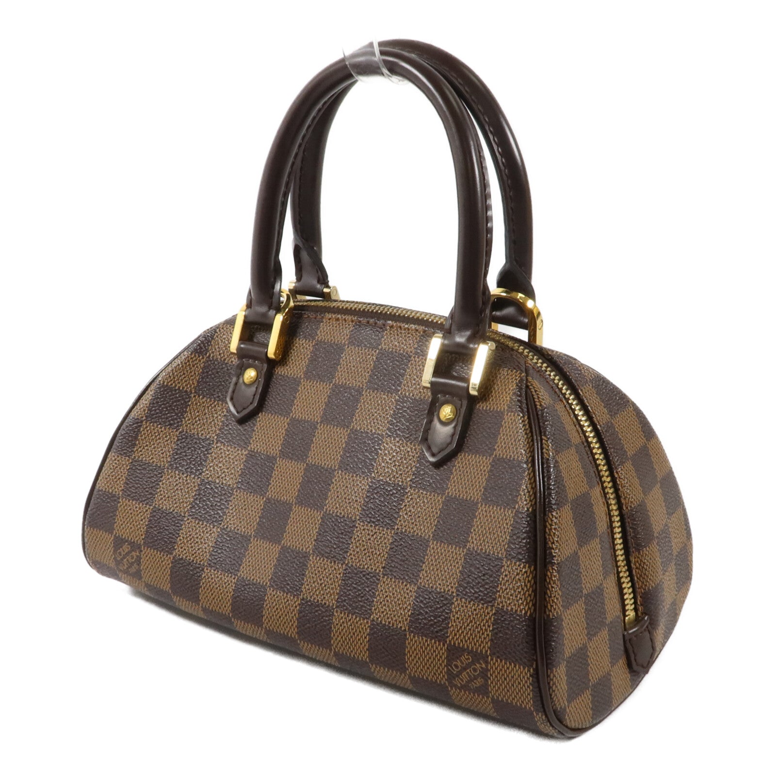 LOUIS VUITTON Damier Rivera Mini金扣手挽袋