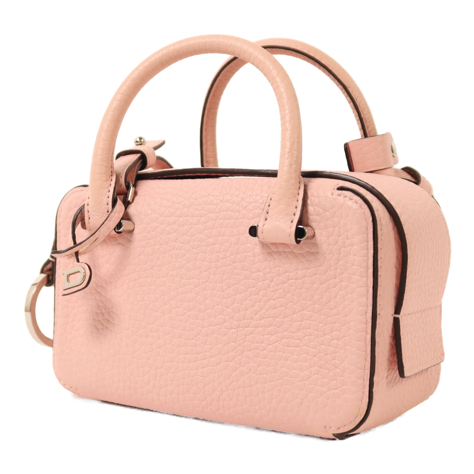 Delvaux 牛皮皮革Cool Box Mini銀扣手挽肩背兩用袋