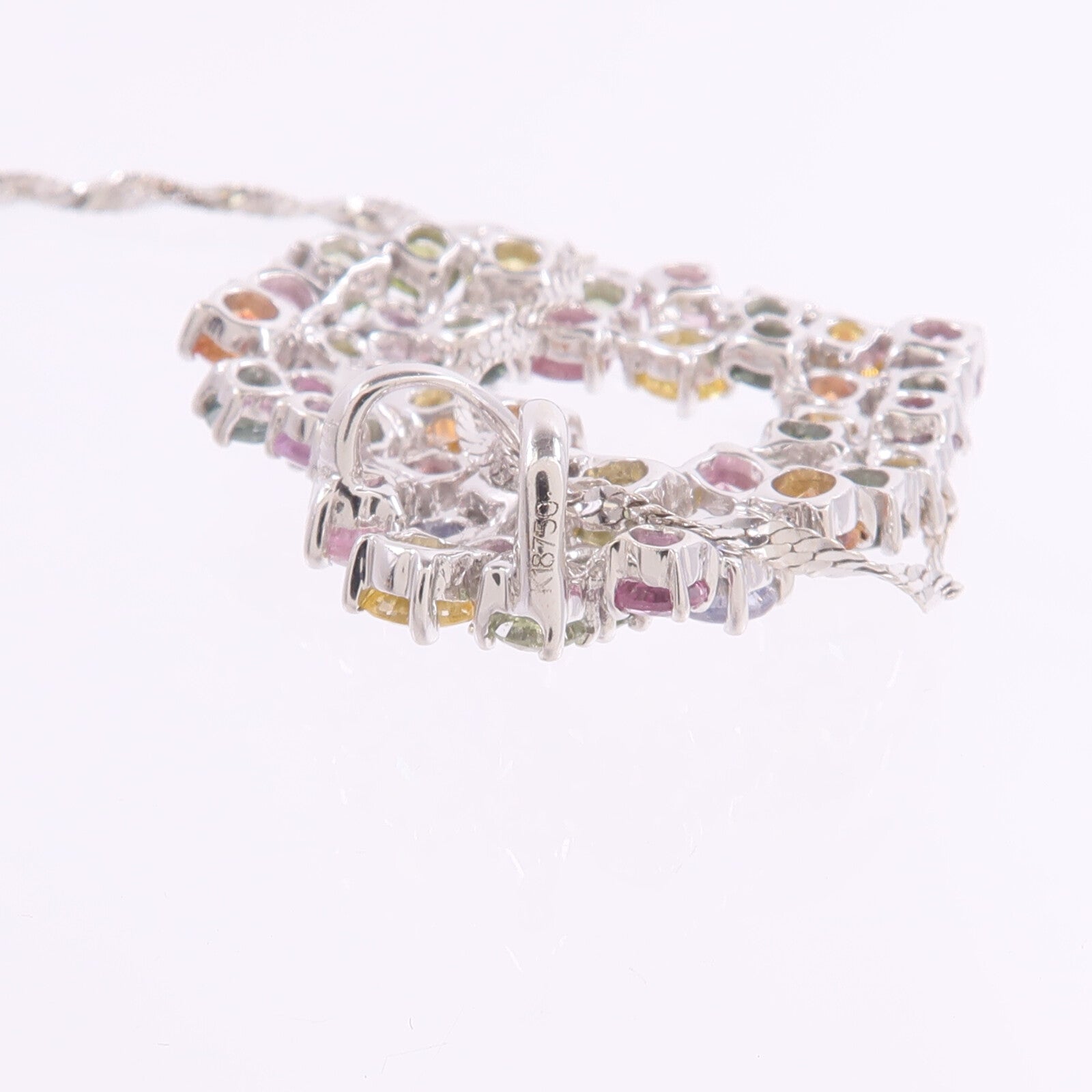 JEWELRY 18K白金Color Stone Necklace彩色寶石項鍊