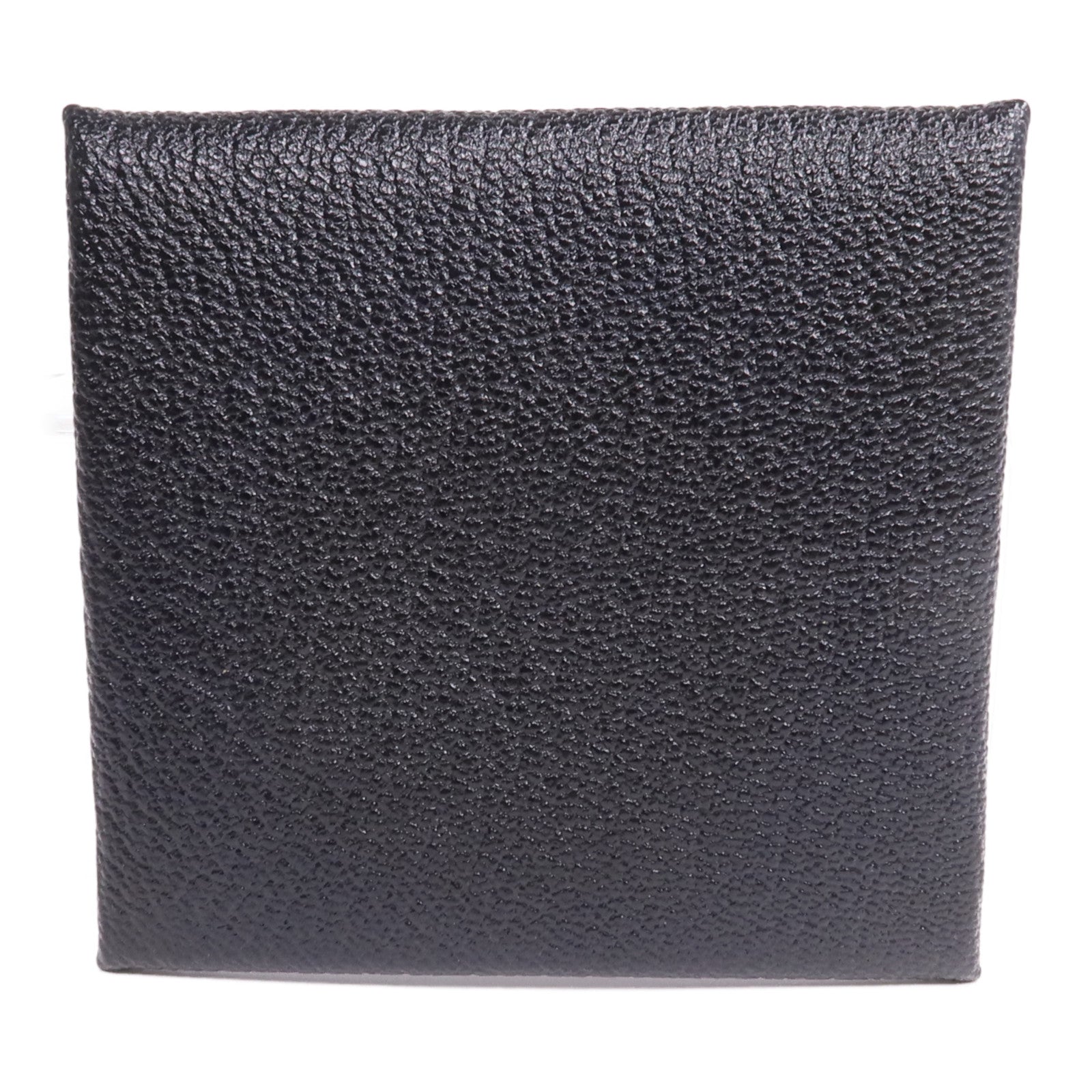 HERMES Chevre皮革Bastia零錢包Noir