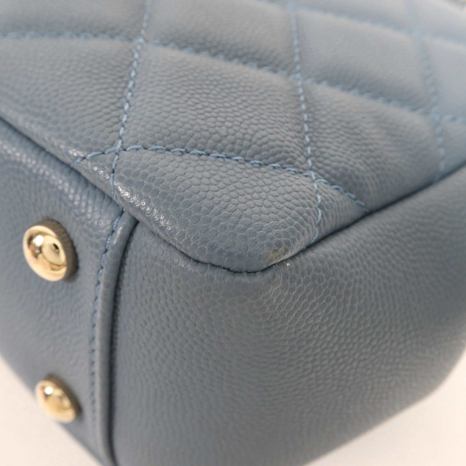 CHANEL 牛皮皮革Chain Shoulder金扣手挽肩背兩用袋