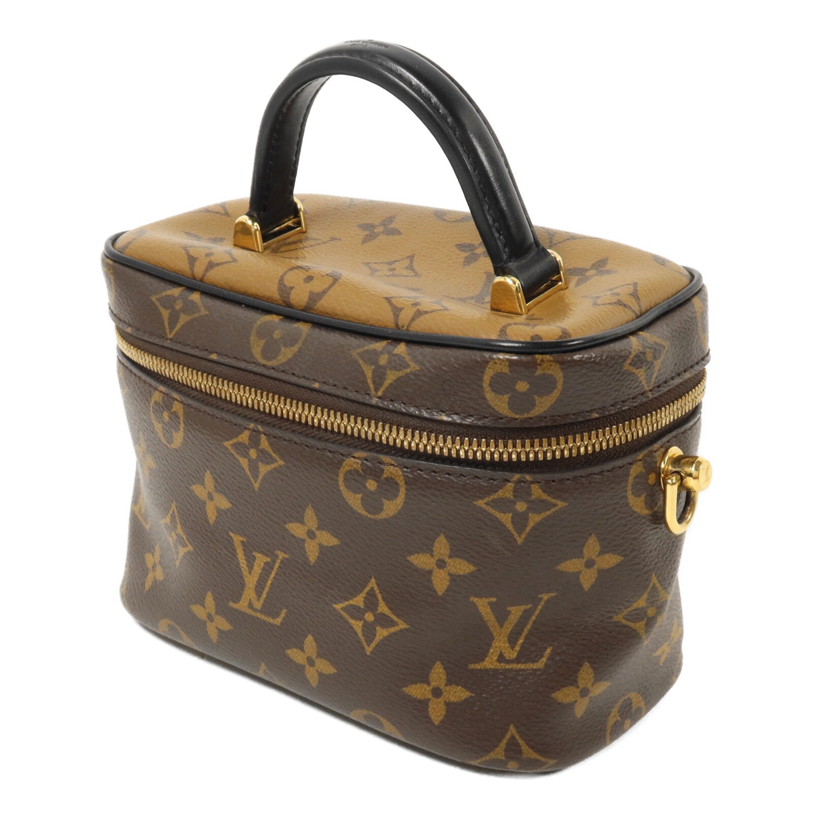 LOUIS VUITTON Monogram Reverse Vanity PM鏈帶手挽肩背兩用袋