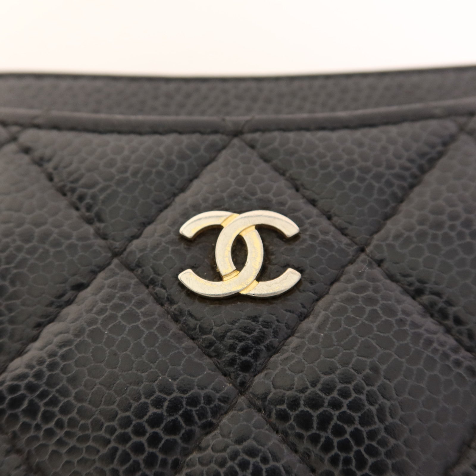 CHANEL 牛皮皮革Card Case銀扣卡片套