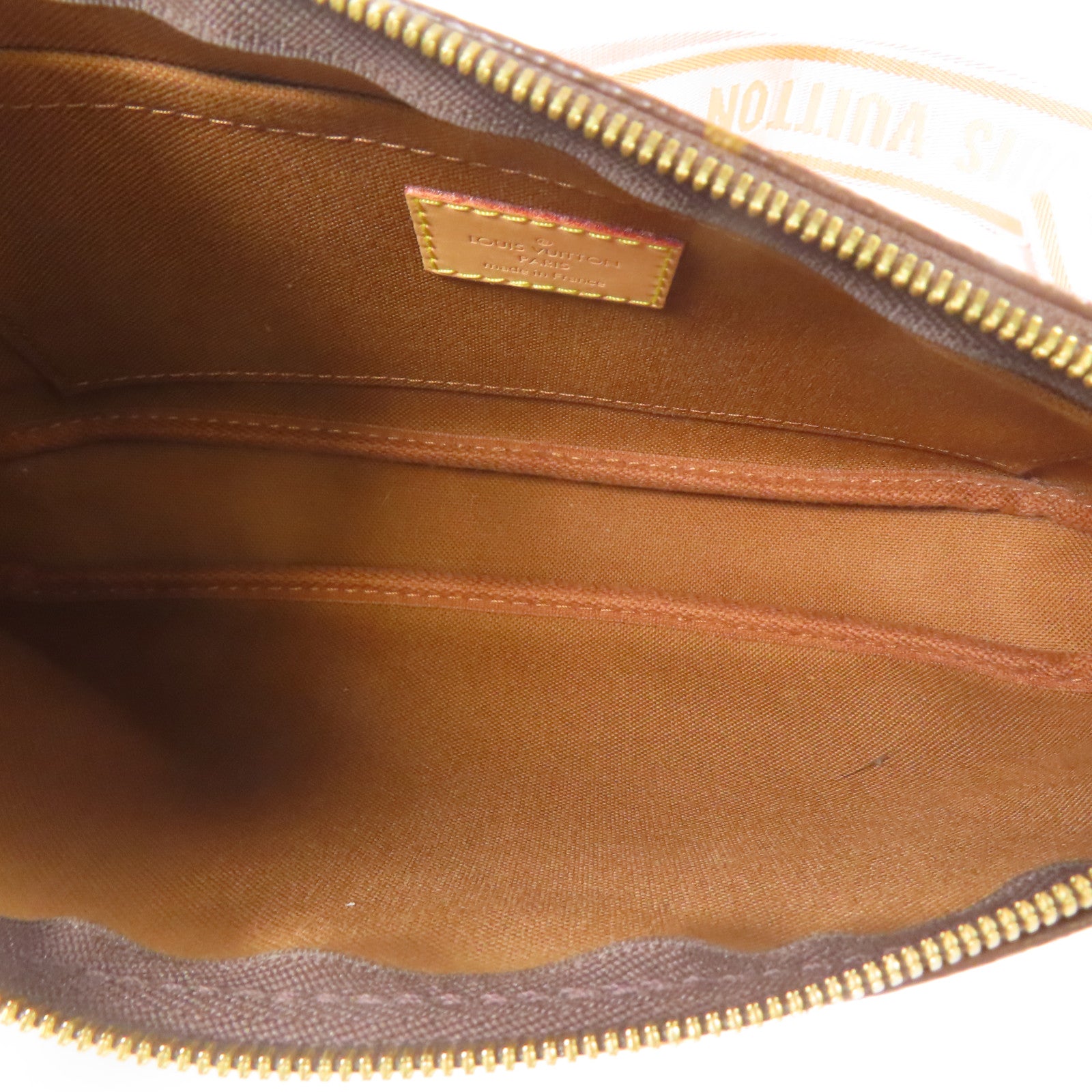 LOUIS VUITTON Monogram Multi Pochette Accessoires金扣肩背袋棕色