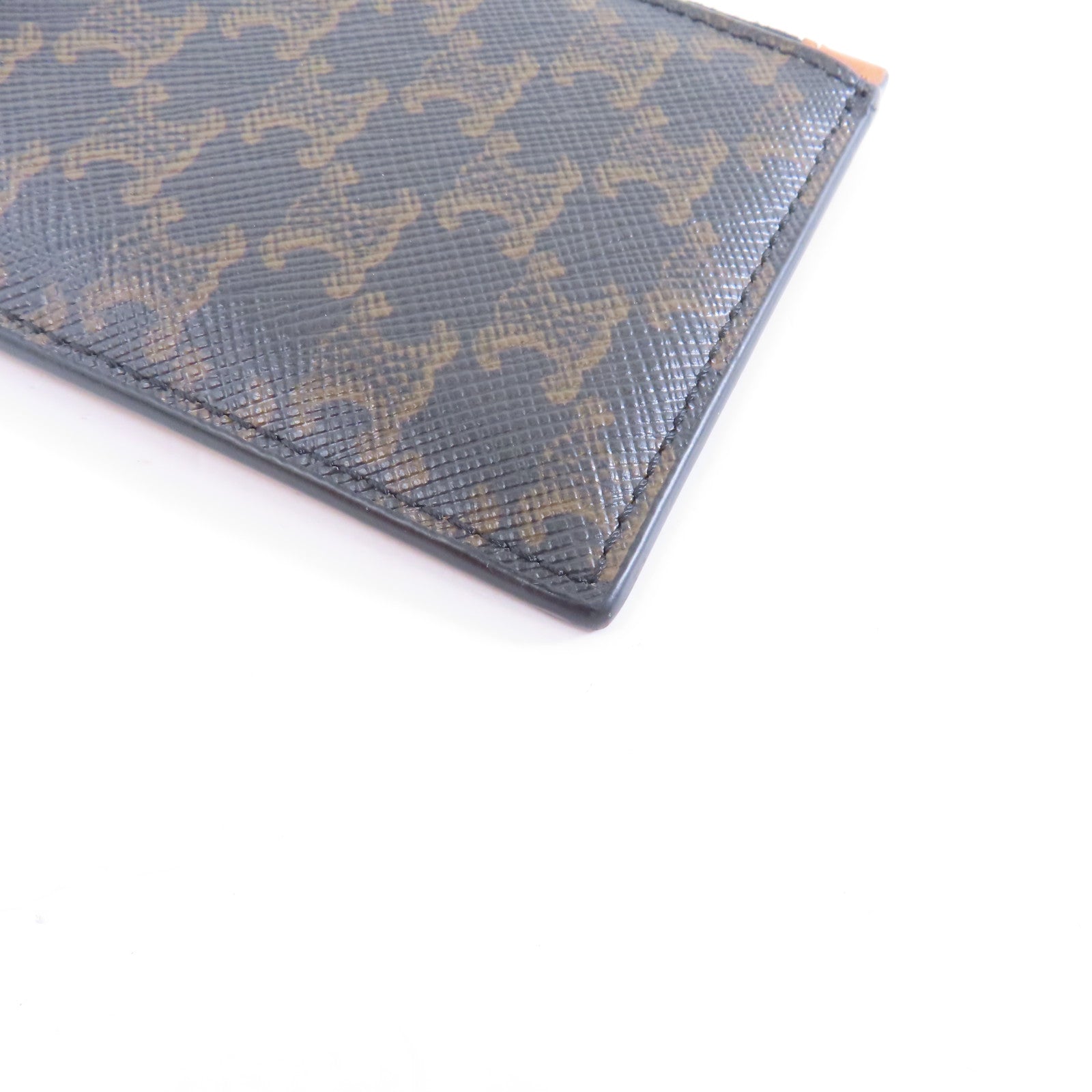 CELINE 塗層帆布Card Case金扣卡片套黑色/棕色