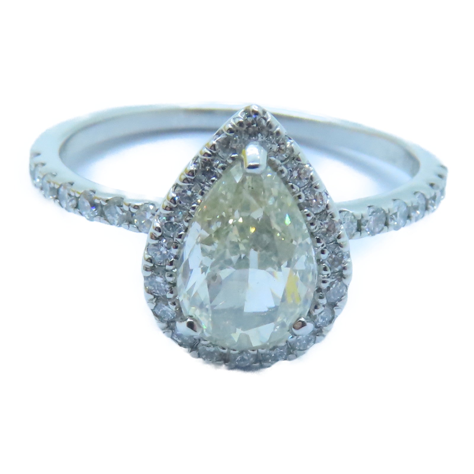 JEWELRY PT950鉑金Diamond Ring 1.012ct/0.26ct鑽石戒指US#6.25