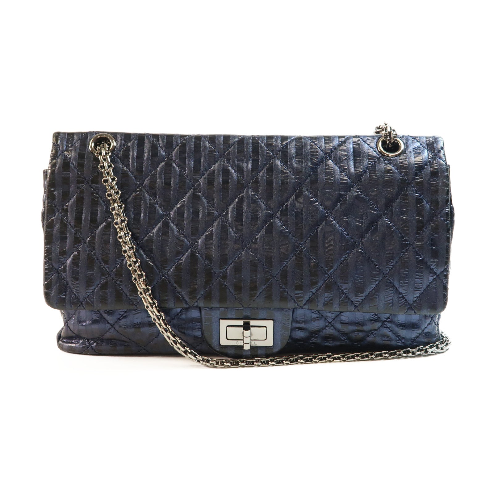 CHANEL 【激減優惠】牛皮皮革Chain Shoulder銀扣鏈帶肩背袋