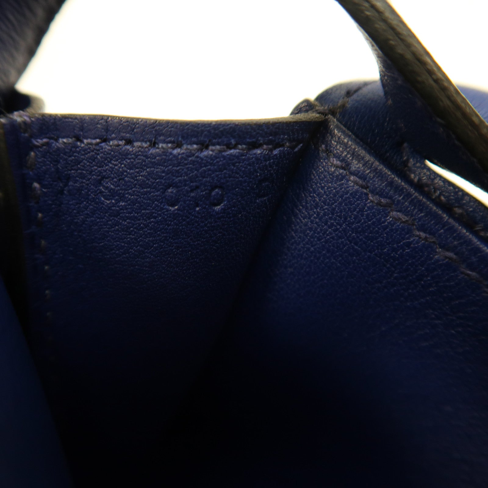 HERMES Swift皮革Mini Halzan 22銀扣手挽肩背兩用袋藍色