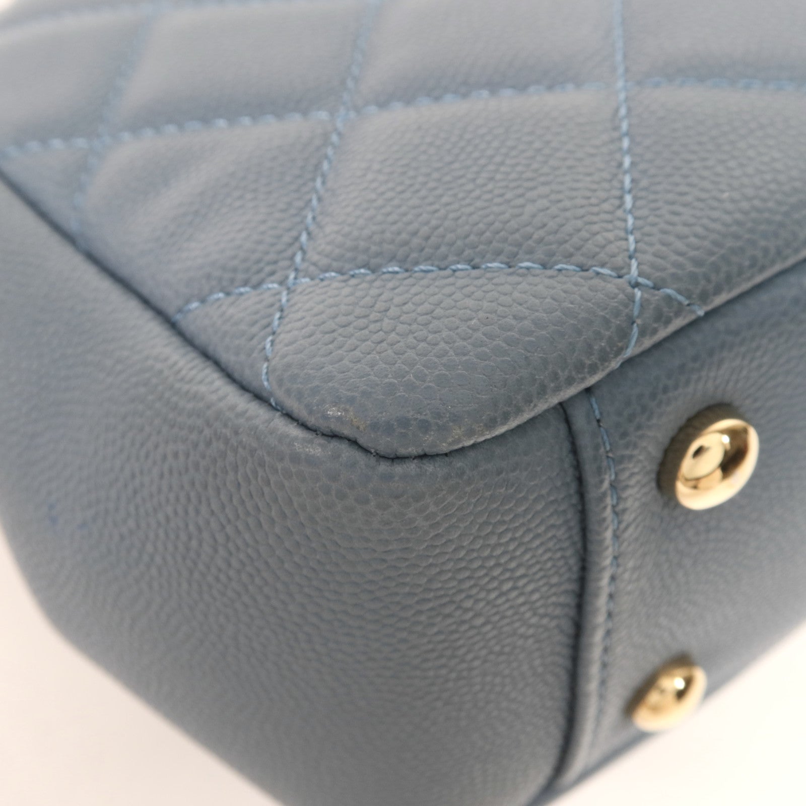 CHANEL 牛皮皮革Chain Shoulder金扣手挽肩背兩用袋