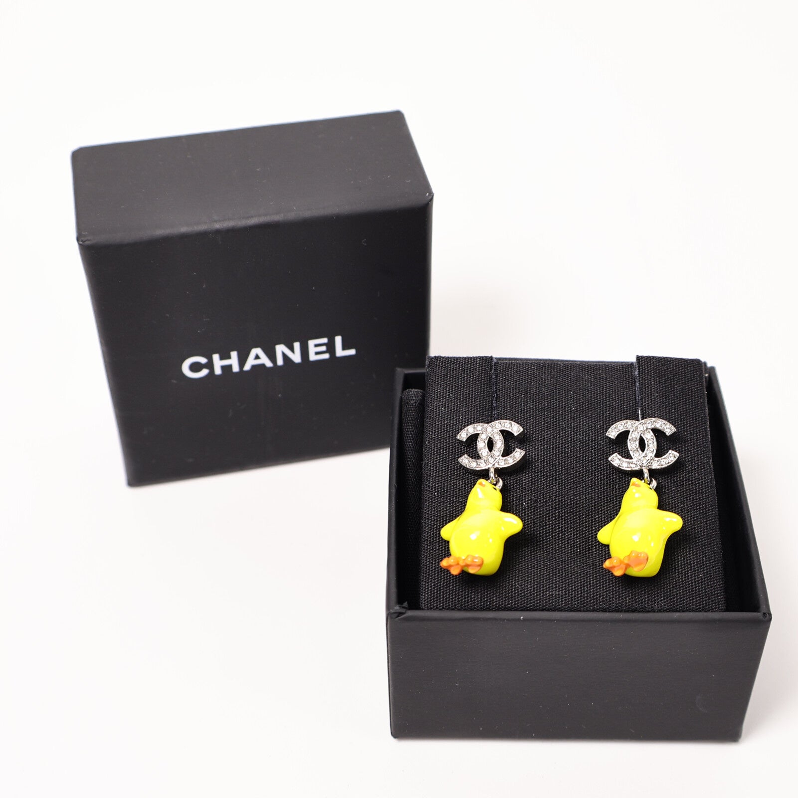 CHANEL 金屬/樹脂/水鑽Earring耳環