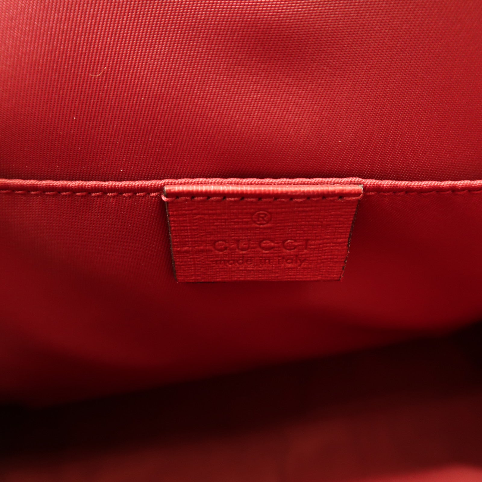 GUCCI 塗層帆布Hand Bag金扣手挽袋紅色/彩色